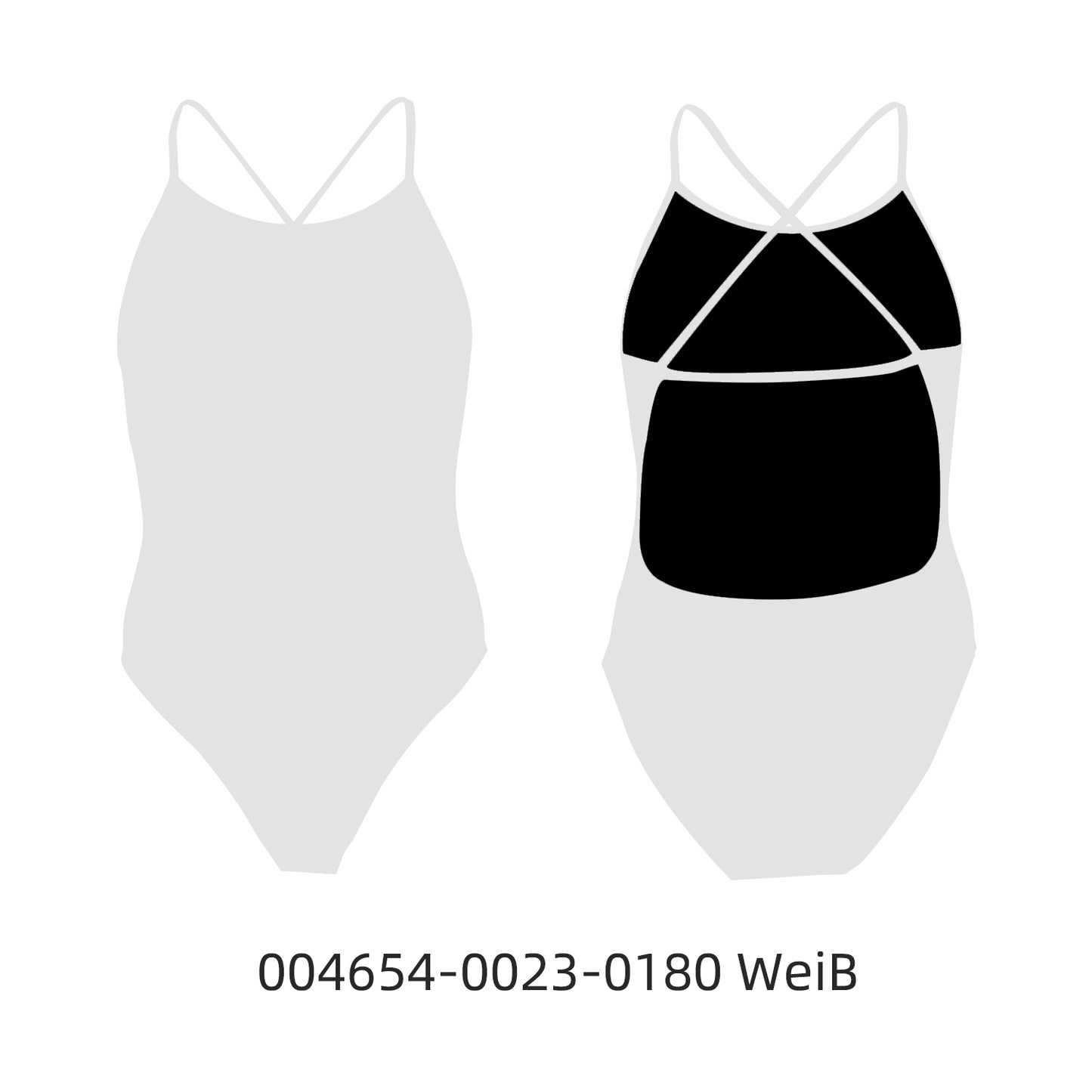 Famos 004654 Woman X-BACK DUAL-STRAP Swimsuit Individuelle Badeanzüge