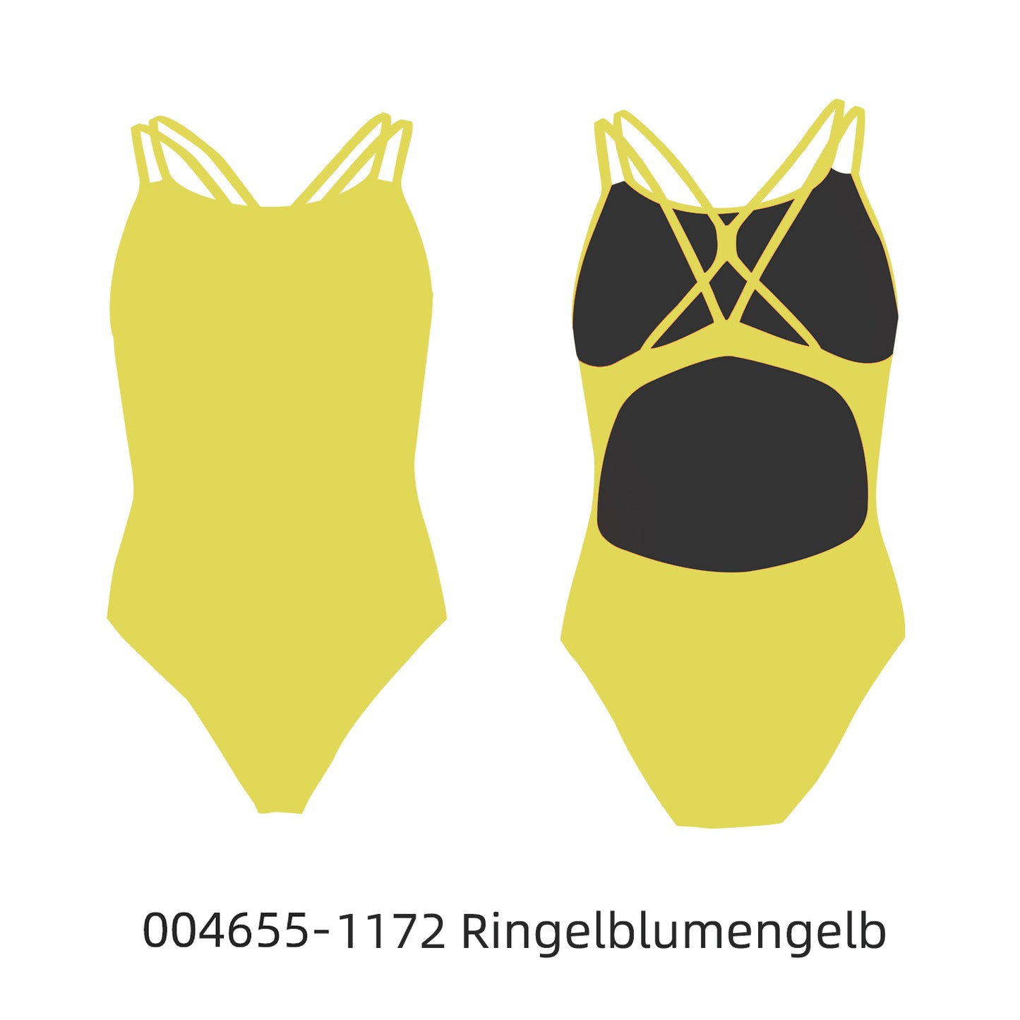 Famos 004655 Woman Double Cross X-BACK Swimsuit Individuelle Badeanzüge