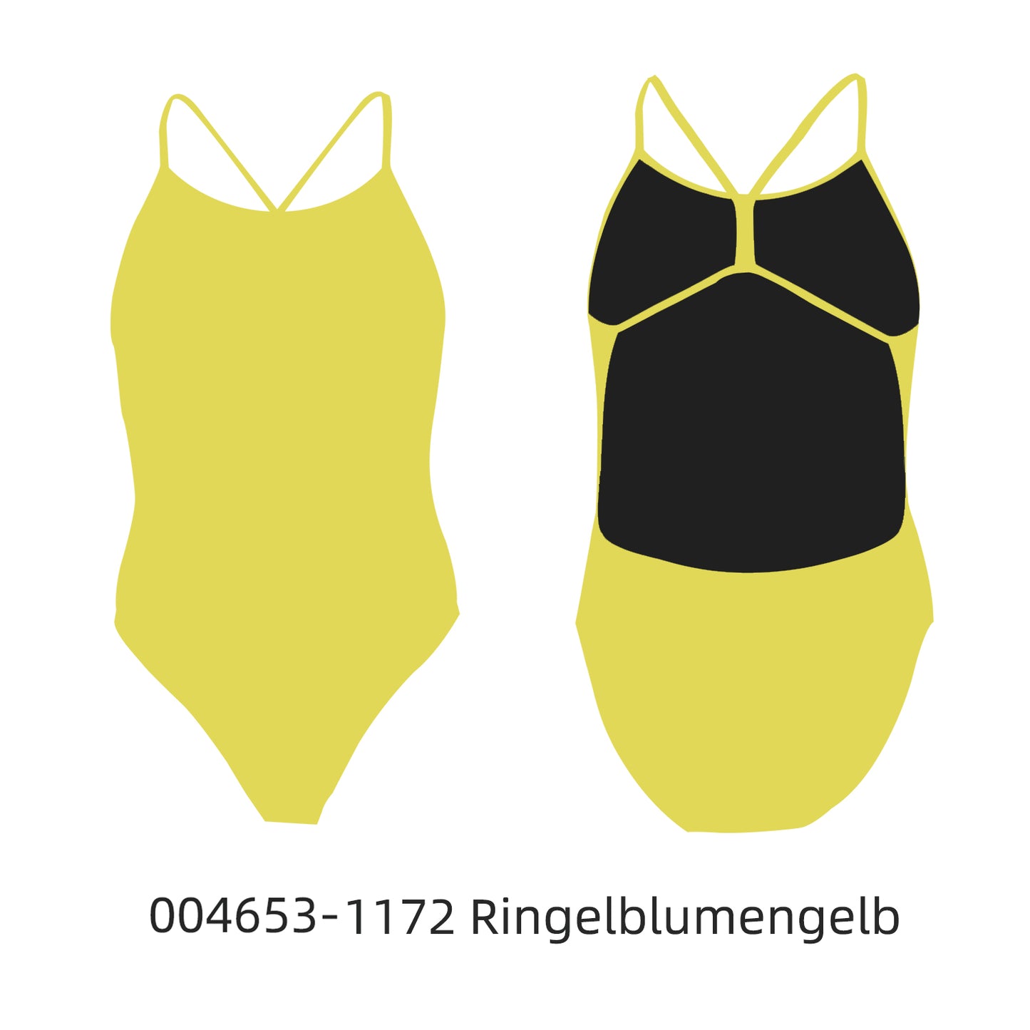 Famos 004653 Woman ONE-COLOR OPEN-BACK Swimsuit Individuelle Badeanzüge