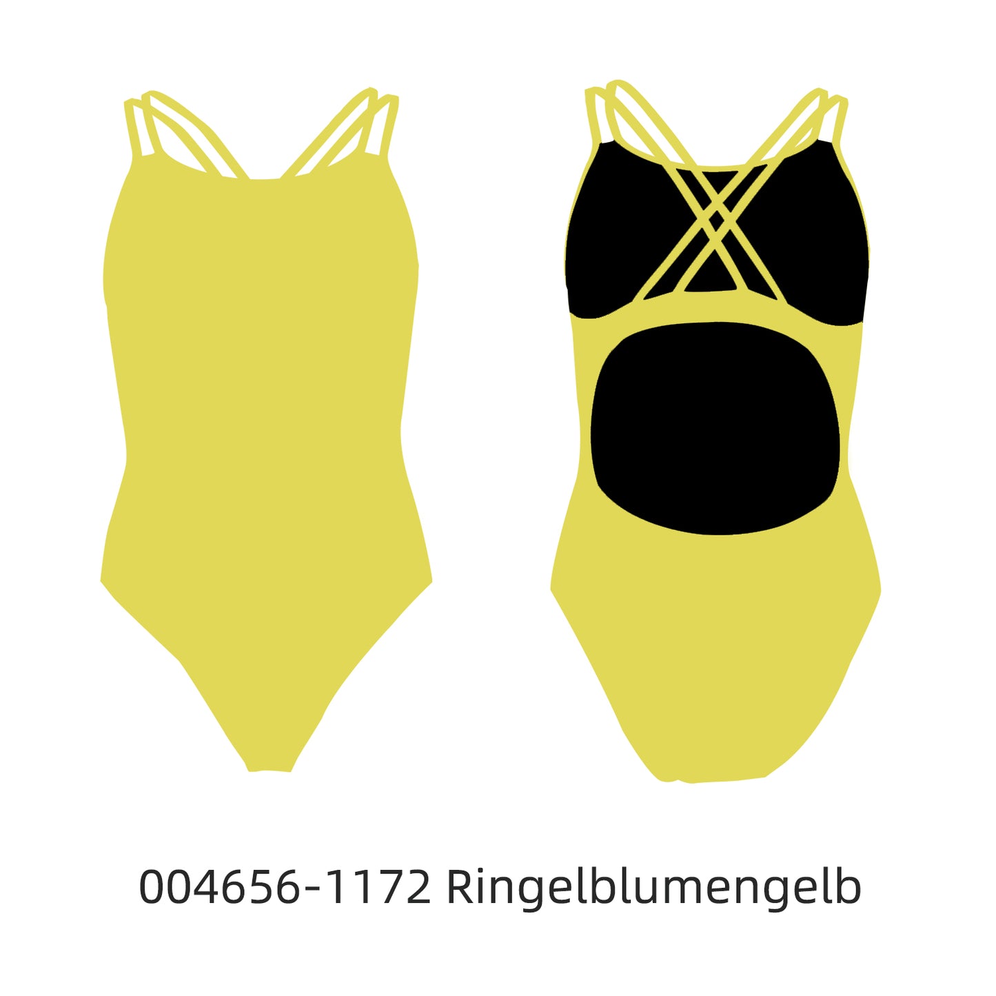 Famos 004656 Woman Double X-BACK Swimsuit Individuelle Badeanzüge