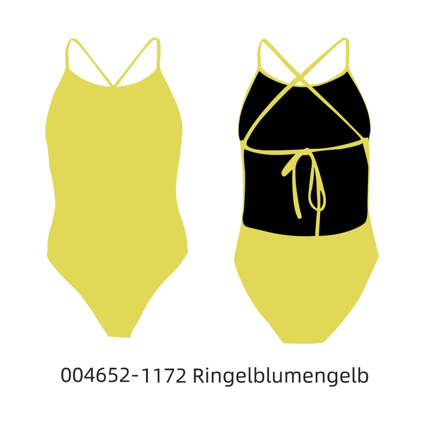 Famos 004652 Woman SINCLE-COLOR TIE-BACK Swimsuit Individuelle Badeanzüge