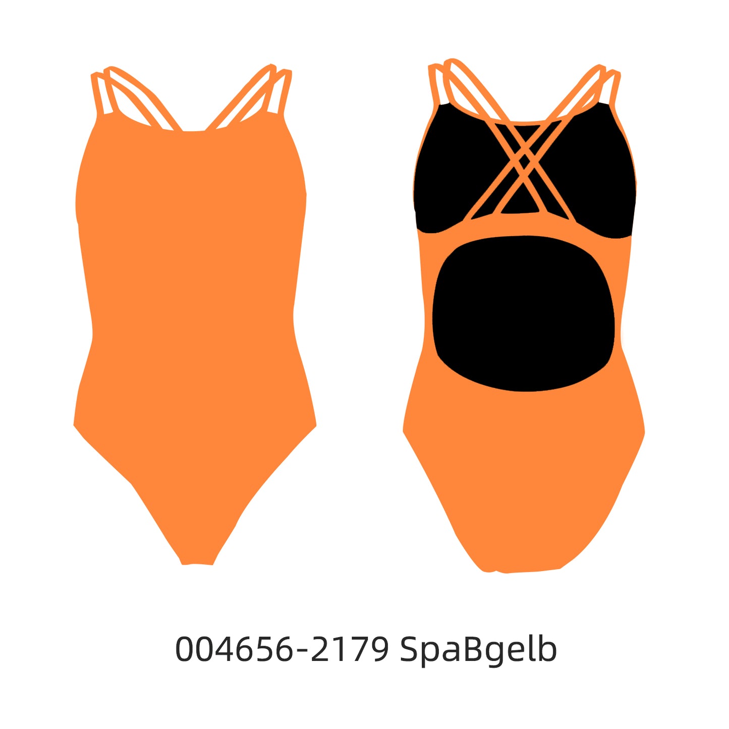 Famos 004656 Woman Double X-BACK Swimsuit Individuelle Badeanzüge