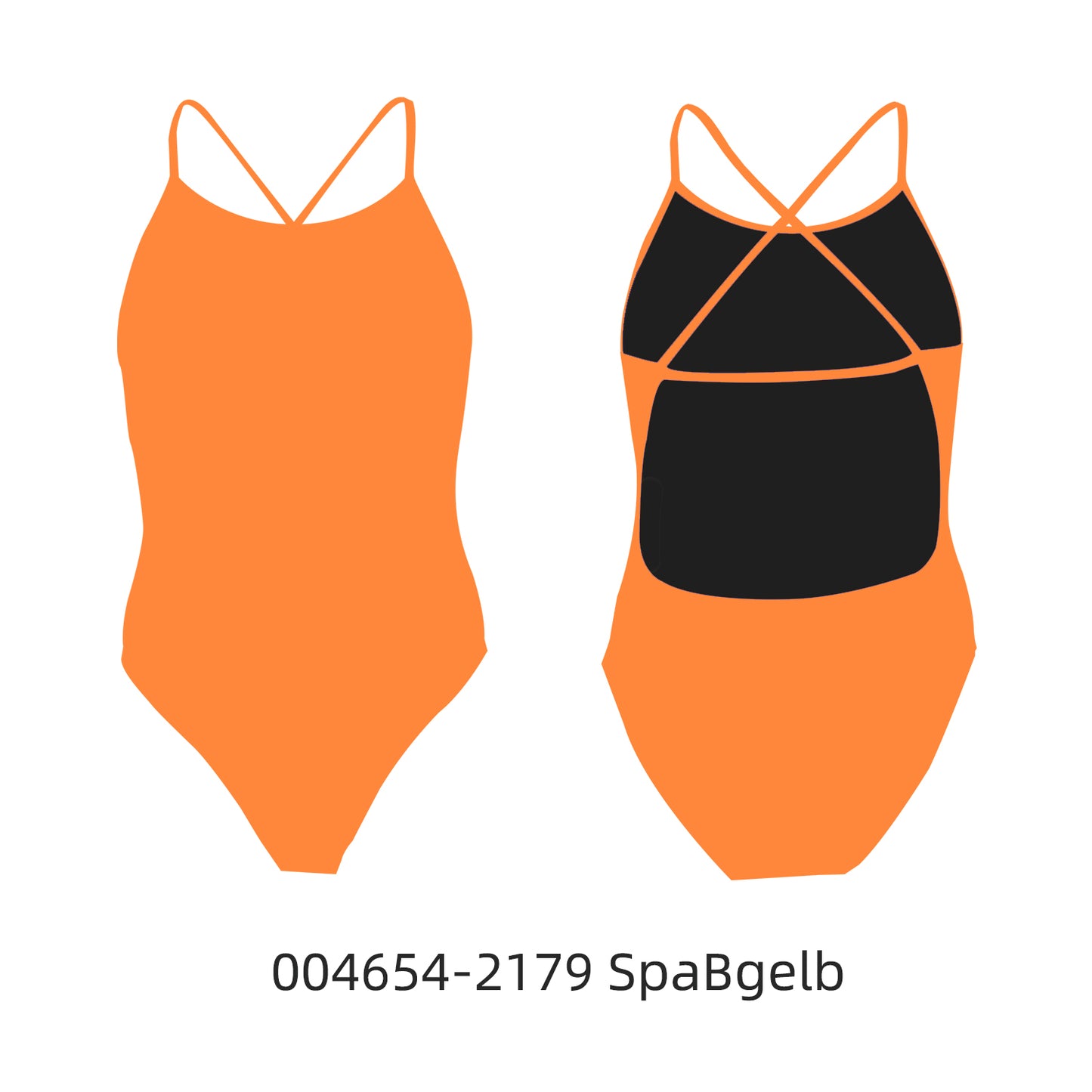 Famos 004654 Woman X-BACK DUAL-STRAP Swimsuit Individuelle Badeanzüge