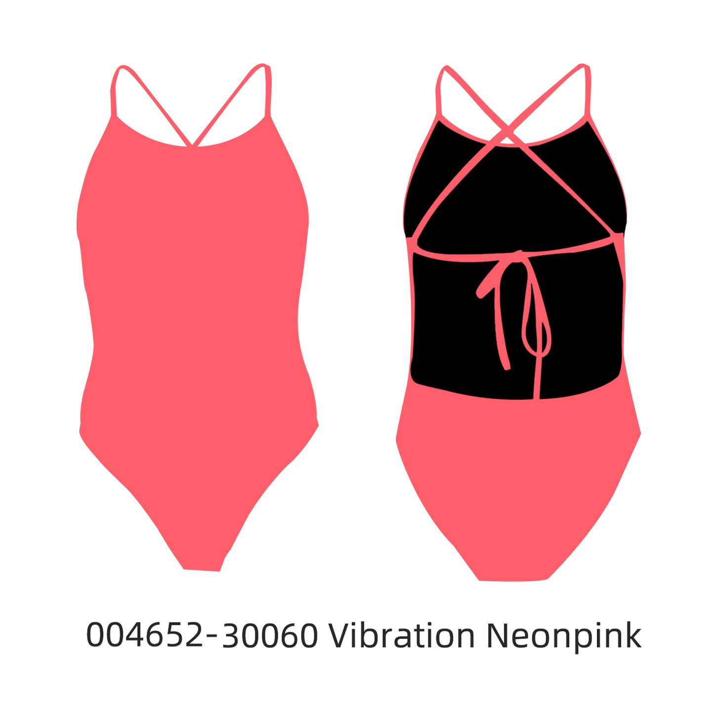 Famos 004652 Woman SINCLE-COLOR TIE-BACK Swimsuit Individuelle Badeanzüge