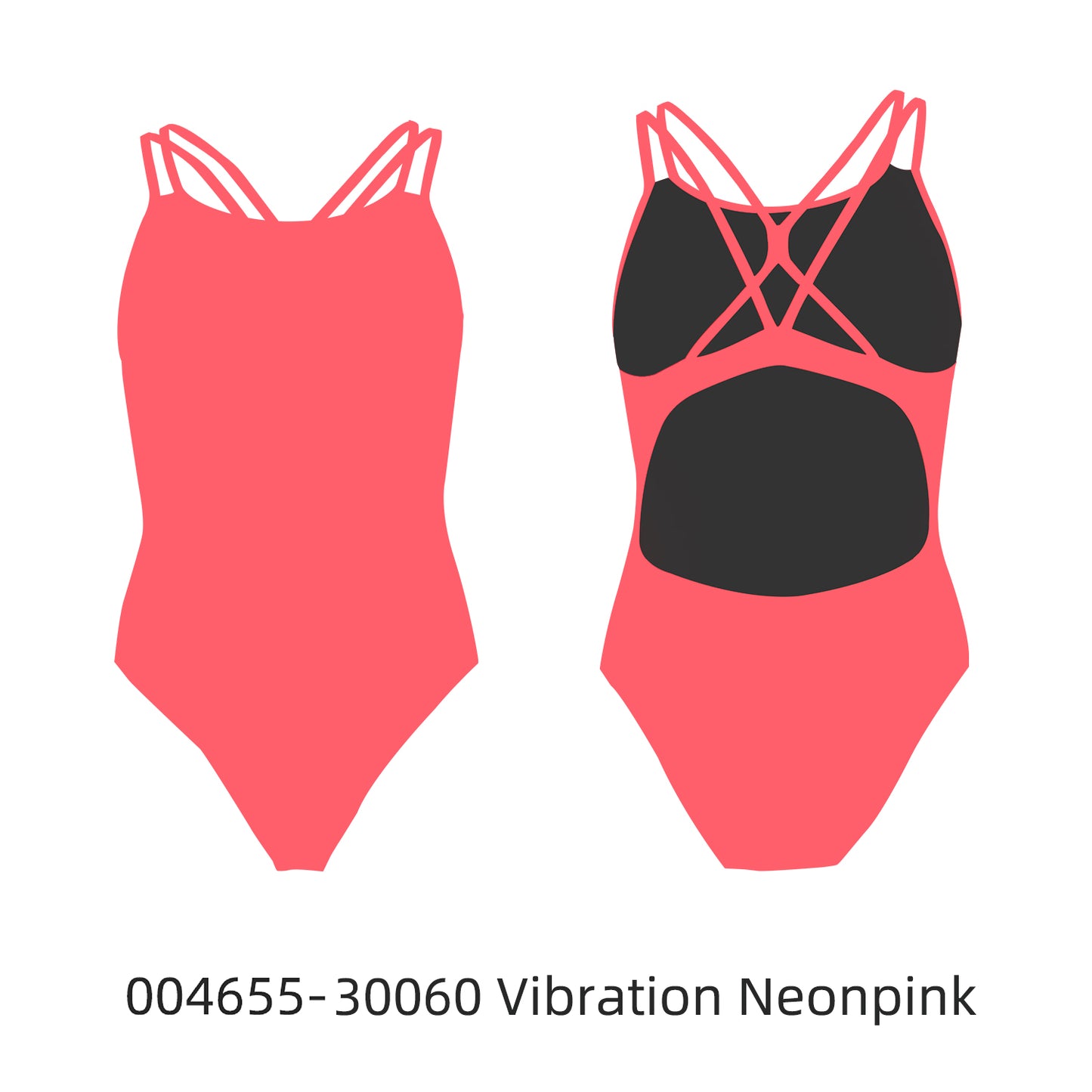 Famos 004655 Woman Double Cross X-BACK Swimsuit Individuelle Badeanzüge