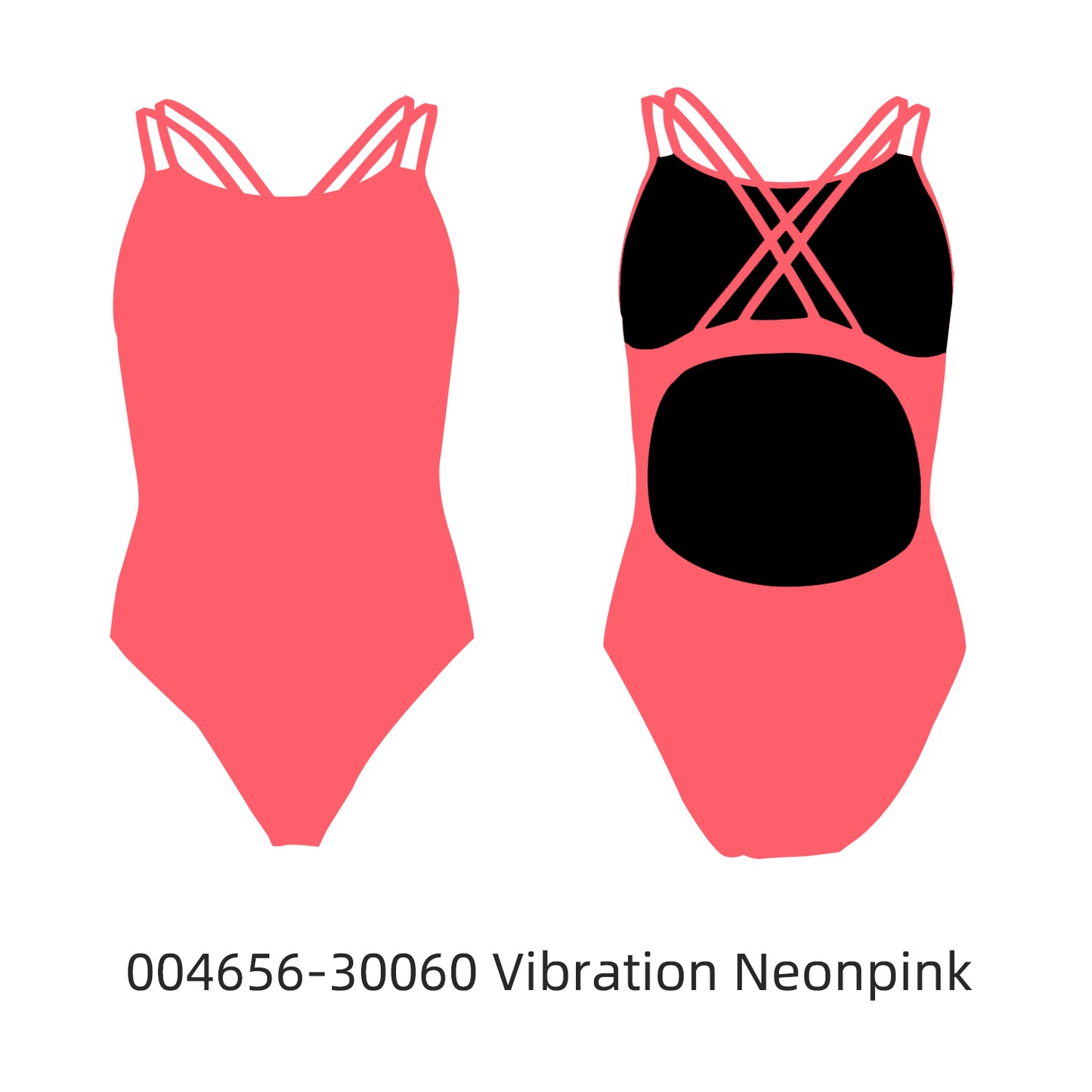 Famos 004656 Woman Double X-BACK Swimsuit Individuelle Badeanzüge