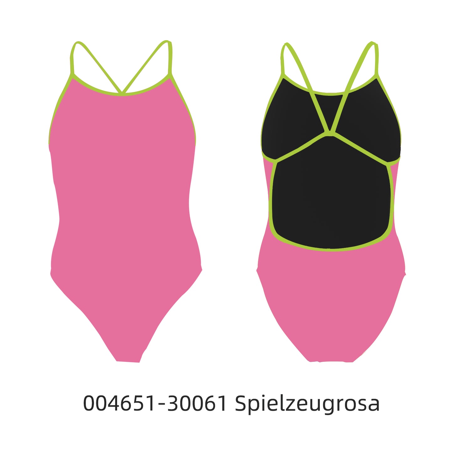 Famos 004651 Woman TWO-COLOR OPEN-BACK Swimsuit Individuelle Badeanzüge
