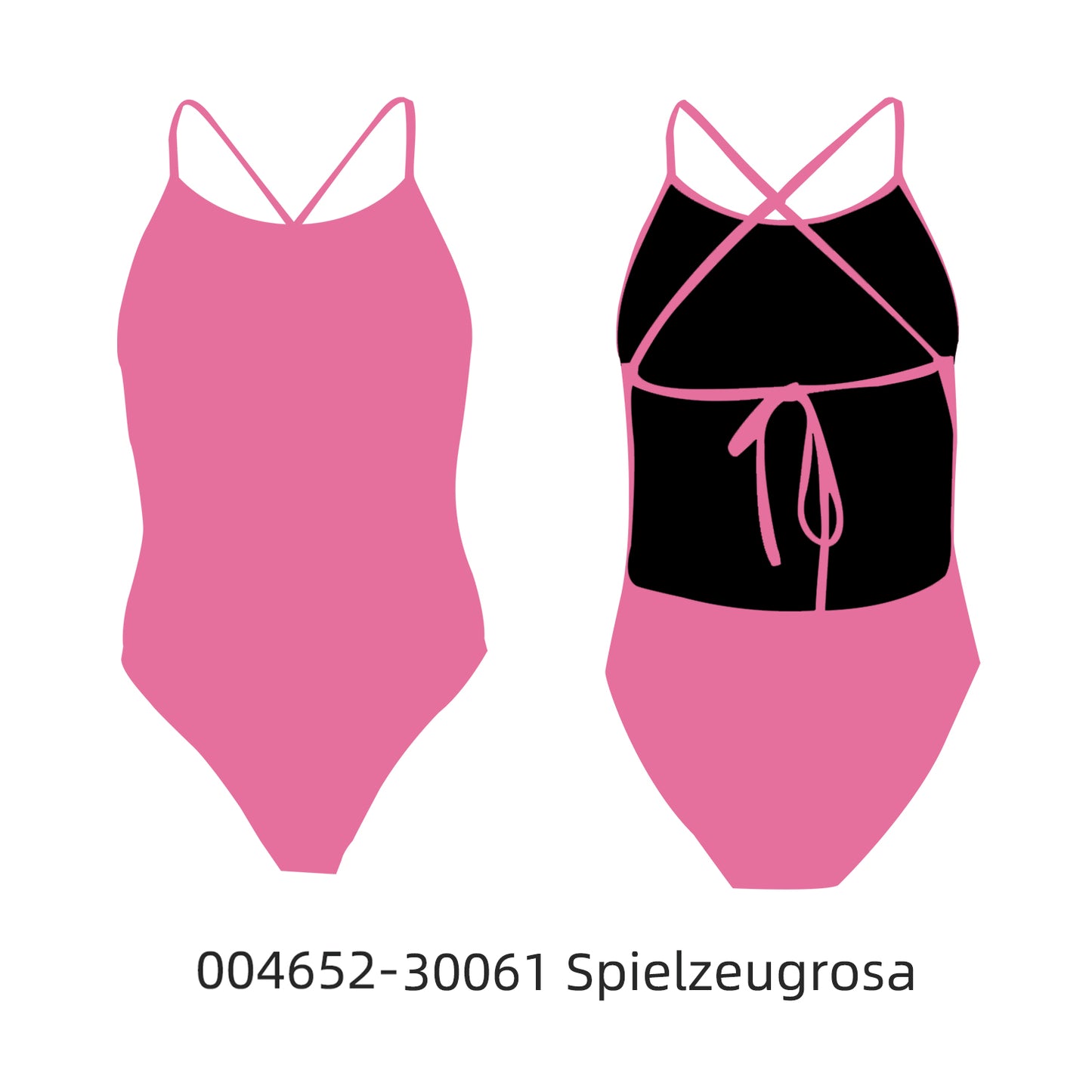Famos 004652 Woman SINCLE-COLOR TIE-BACK Swimsuit Individuelle Badeanzüge