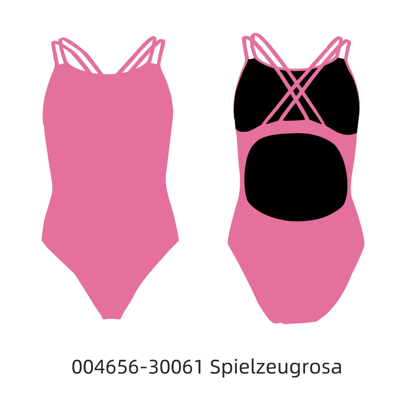 Famos 004656 Woman Double X-BACK Swimsuit Individuelle Badeanzüge