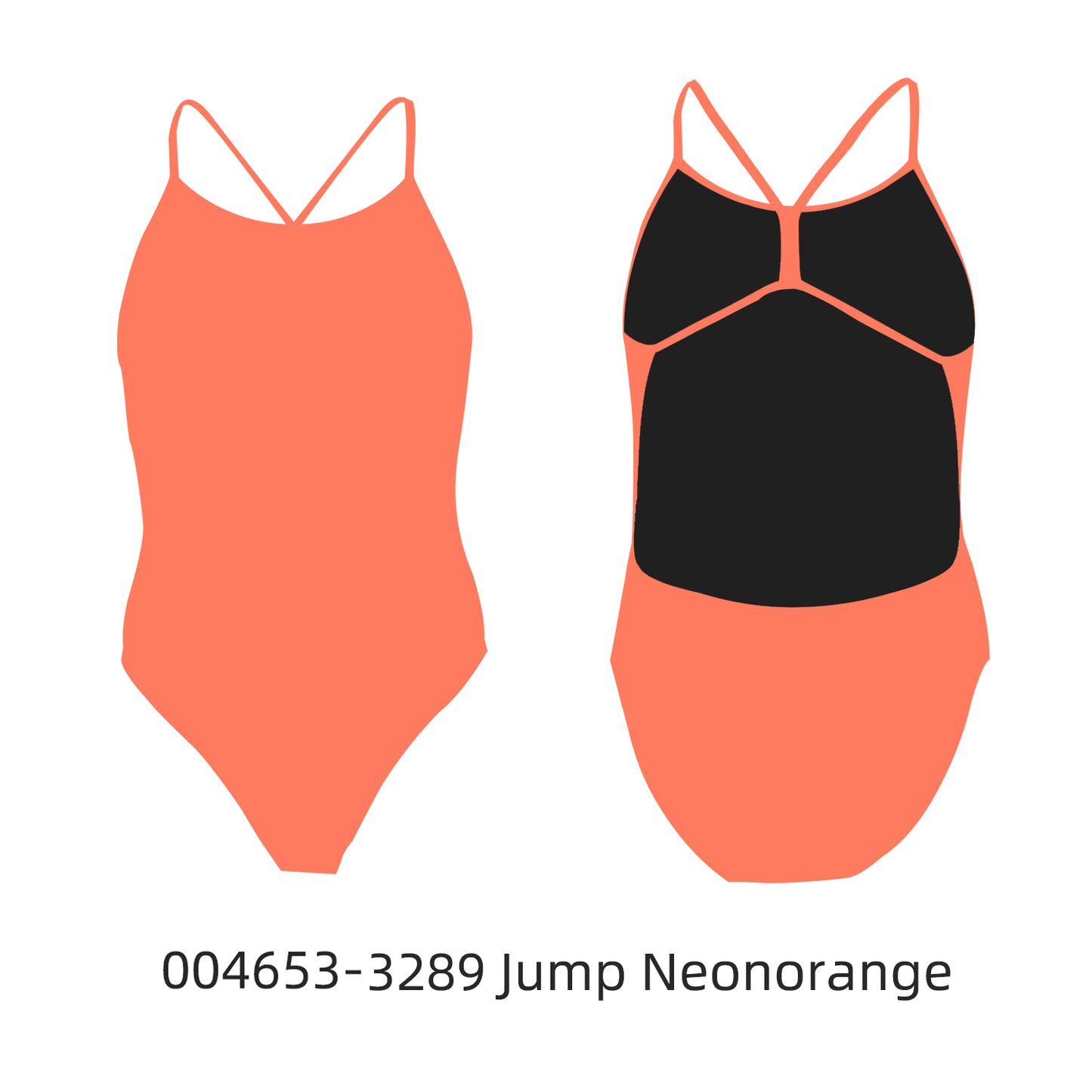 Famos 004653 Woman ONE-COLOR OPEN-BACK Swimsuit Individuelle Badeanzüge