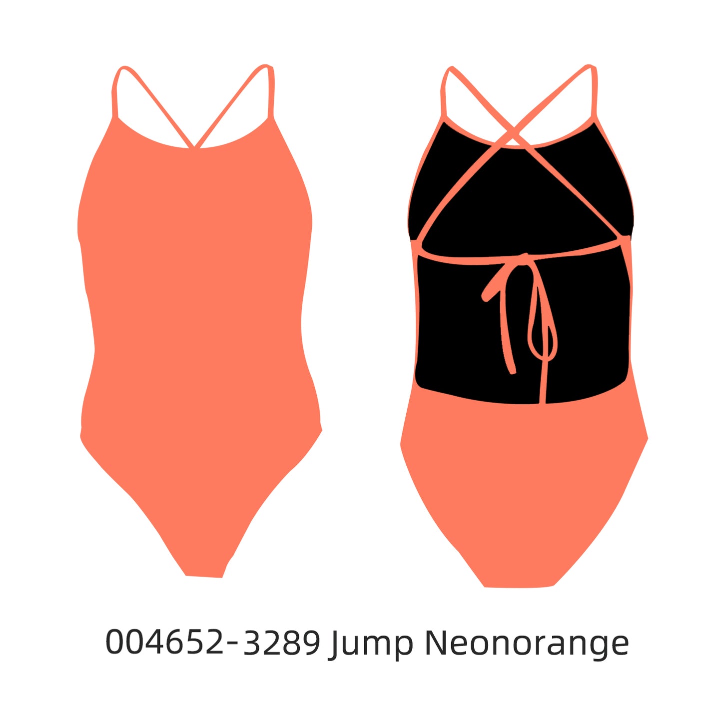 Famos 004652 Woman SINCLE-COLOR TIE-BACK Swimsuit Individuelle Badeanzüge