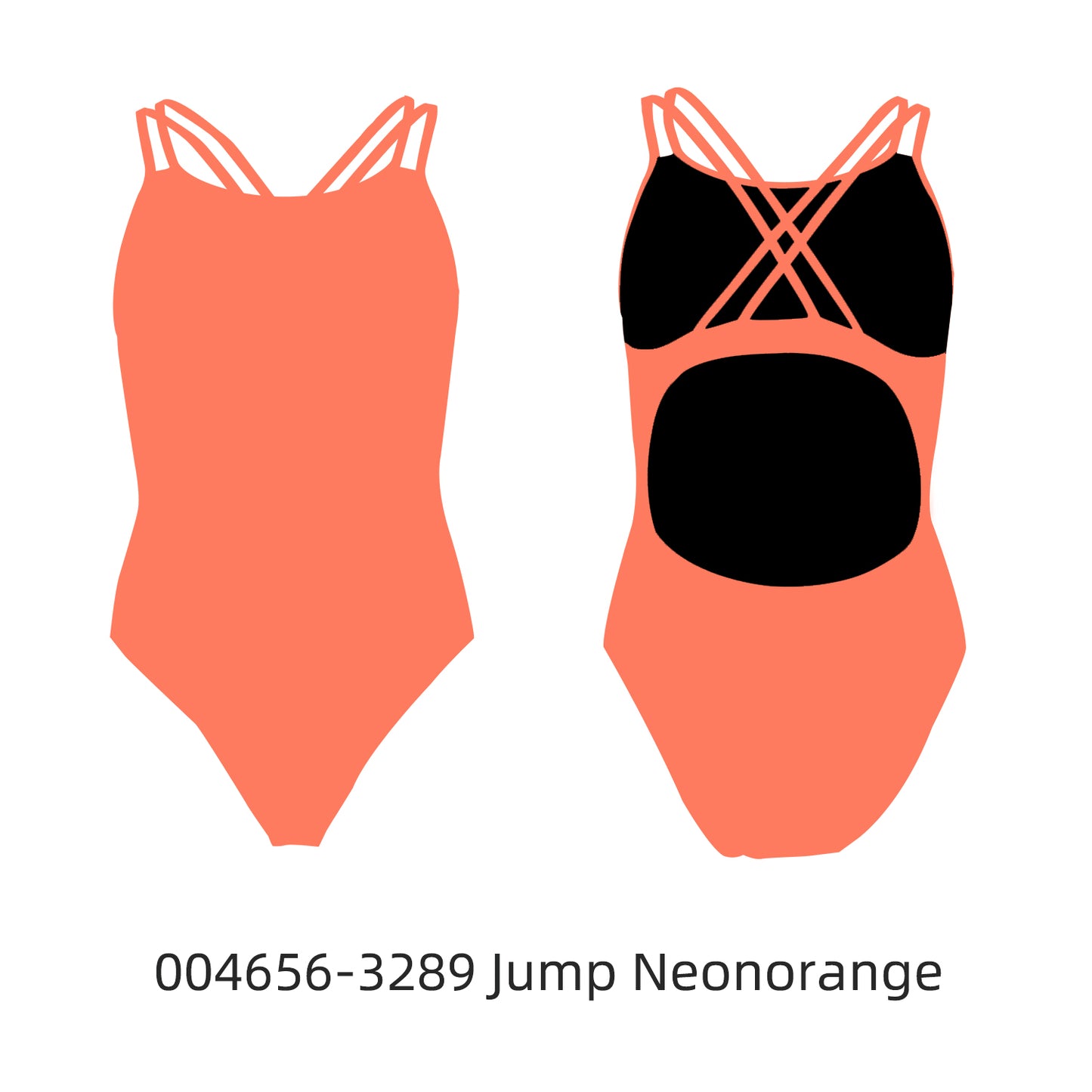 Famos 004656 Woman Double X-BACK Swimsuit Individuelle Badeanzüge