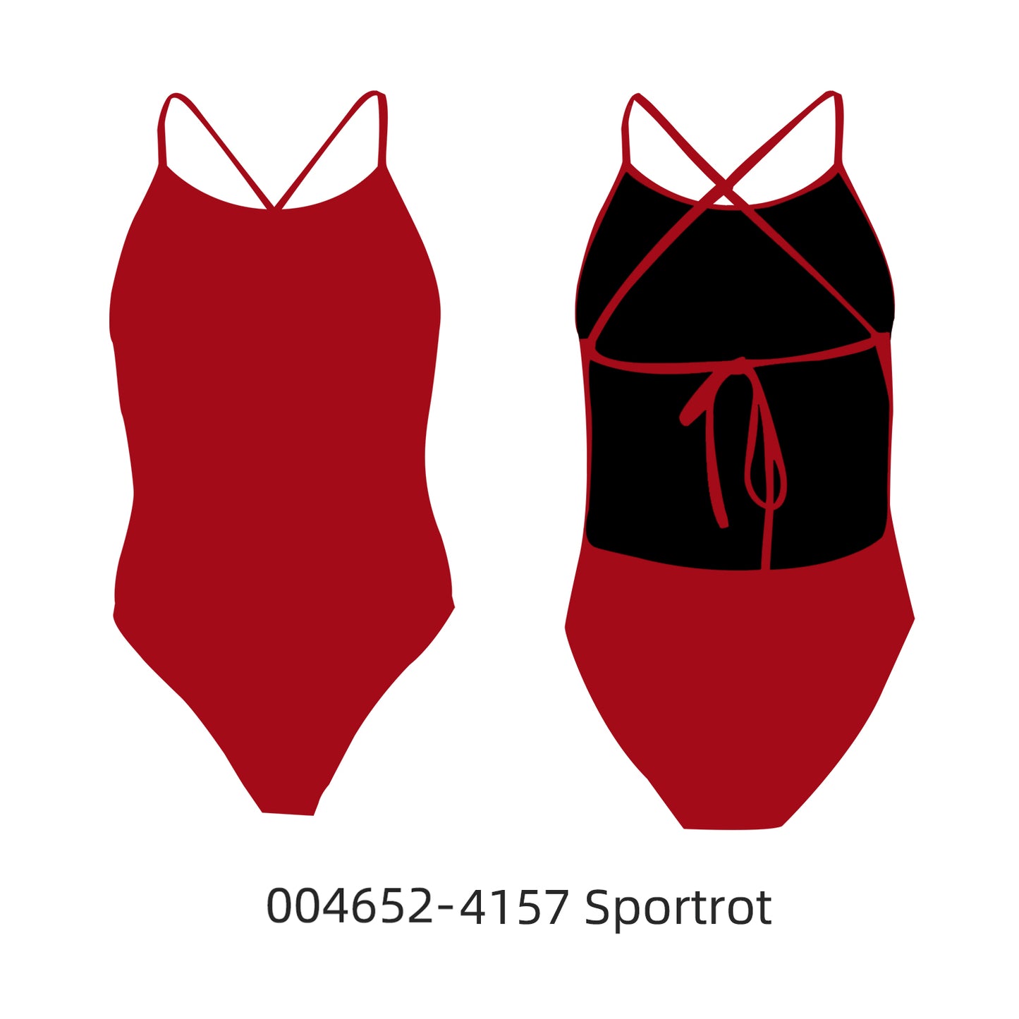 Famos 004652 Woman SINCLE-COLOR TIE-BACK Swimsuit Individuelle Badeanzüge