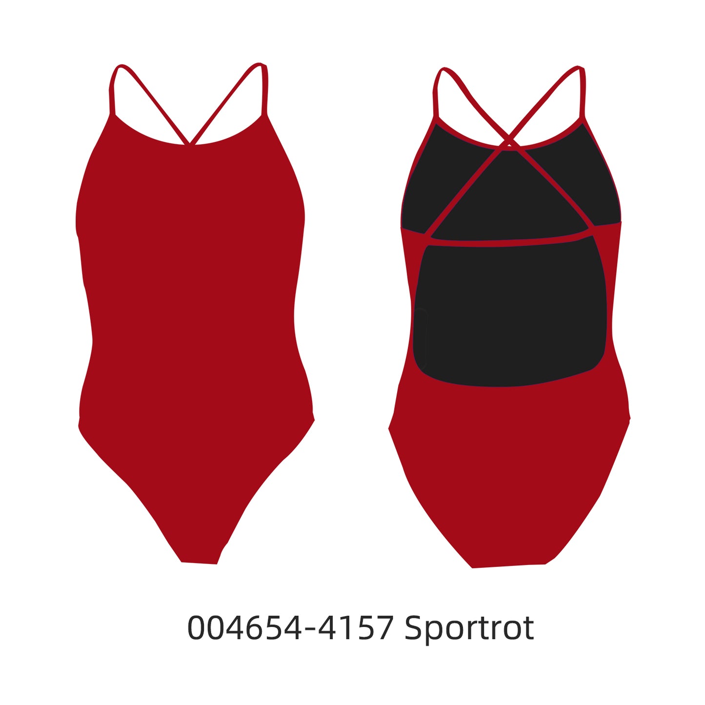Famos 004654 Woman X-BACK DUAL-STRAP Swimsuit Individuelle Badeanzüge