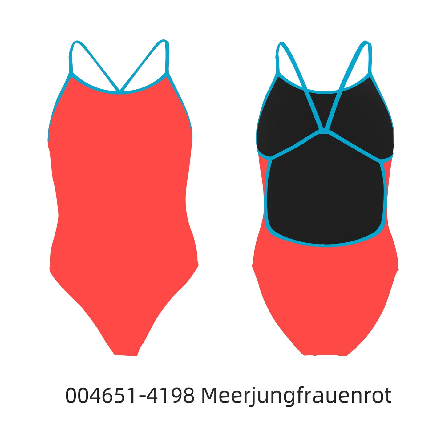 Famos 004651 Woman TWO-COLOR OPEN-BACK Swimsuit Individuelle Badeanzüge