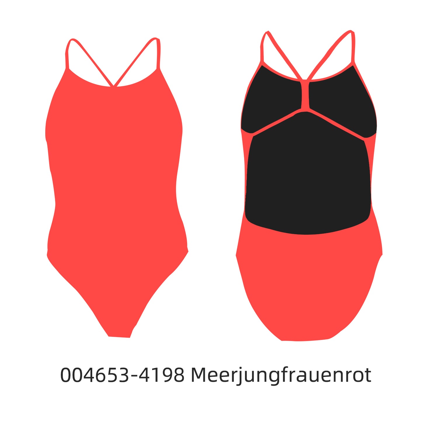 Famos 004653 Woman ONE-COLOR OPEN-BACK Swimsuit Individuelle Badeanzüge
