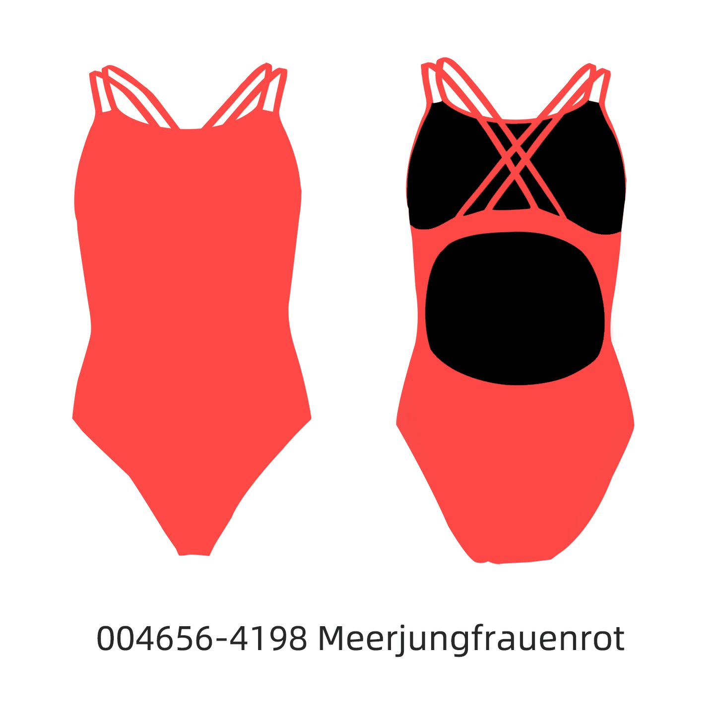 Famos 004656 Woman Double X-BACK Swimsuit Individuelle Badeanzüge