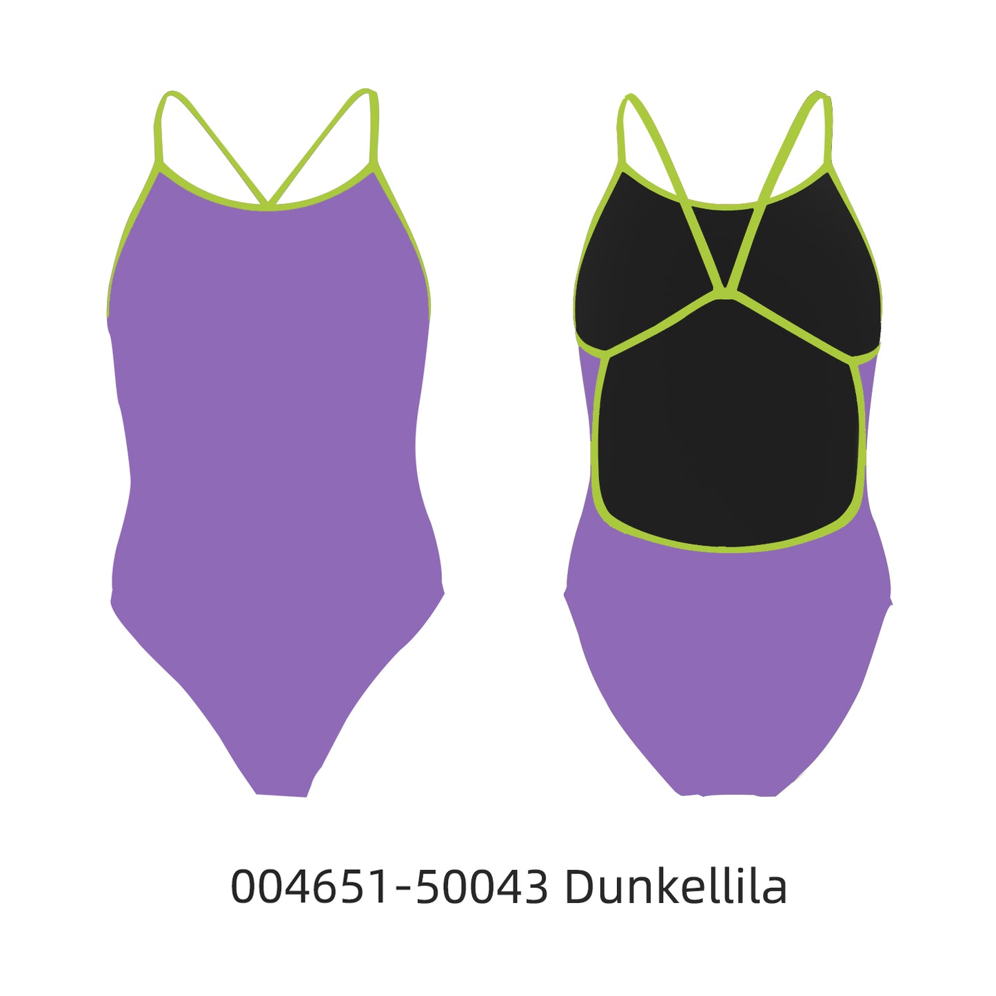 Famos 004651 Woman TWO-COLOR OPEN-BACK Swimsuit Individuelle Badeanzüge