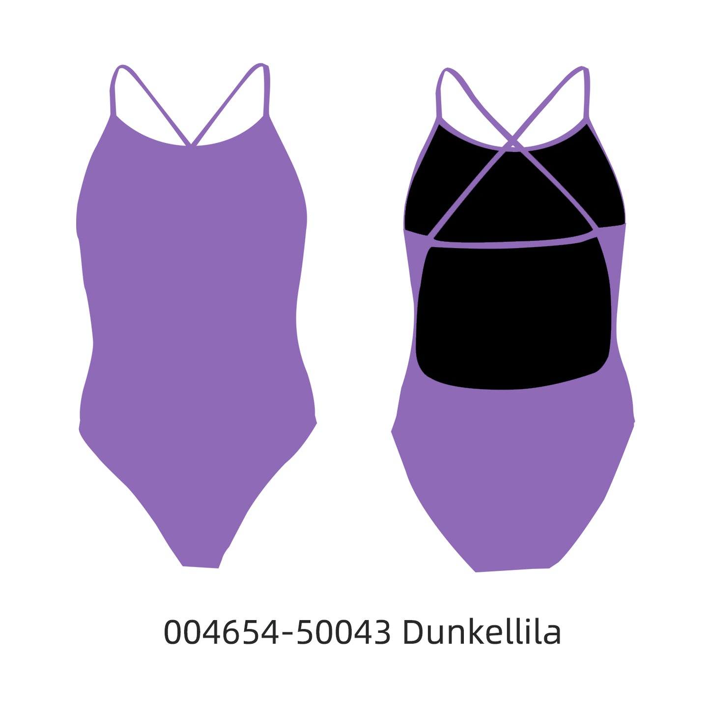Famos 004654 Woman X-BACK DUAL-STRAP Swimsuit Individuelle Badeanzüge