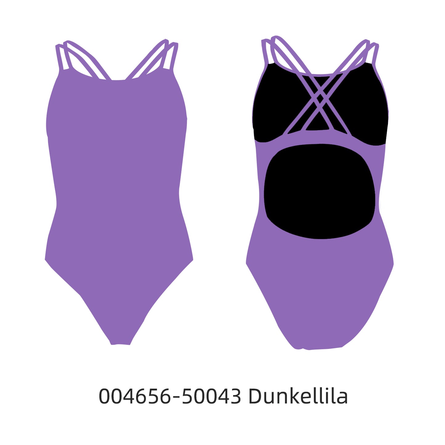 Famos 004656 Woman Double X-BACK Swimsuit Individuelle Badeanzüge