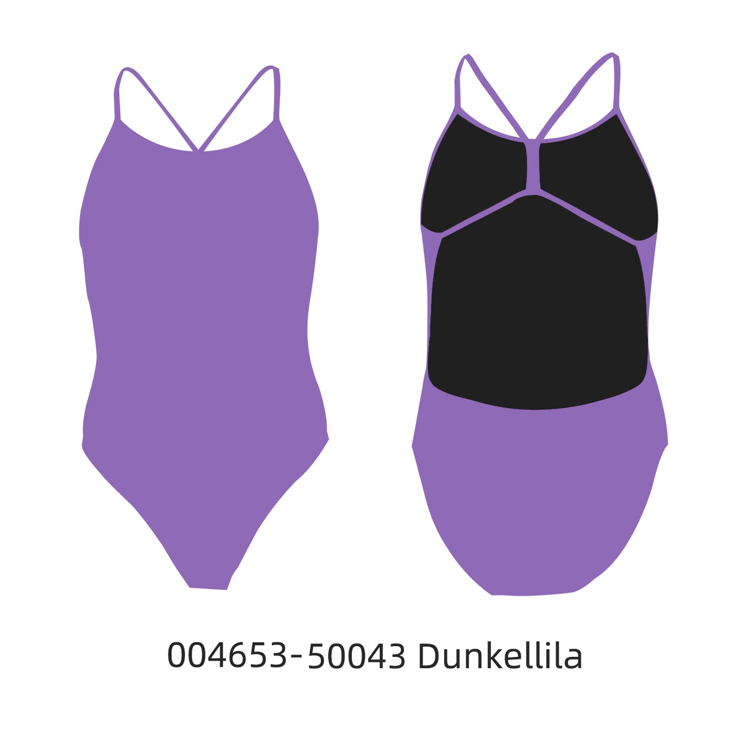 Famos 004653 Woman ONE-COLOR OPEN-BACK Swimsuit Individuelle Badeanzüge