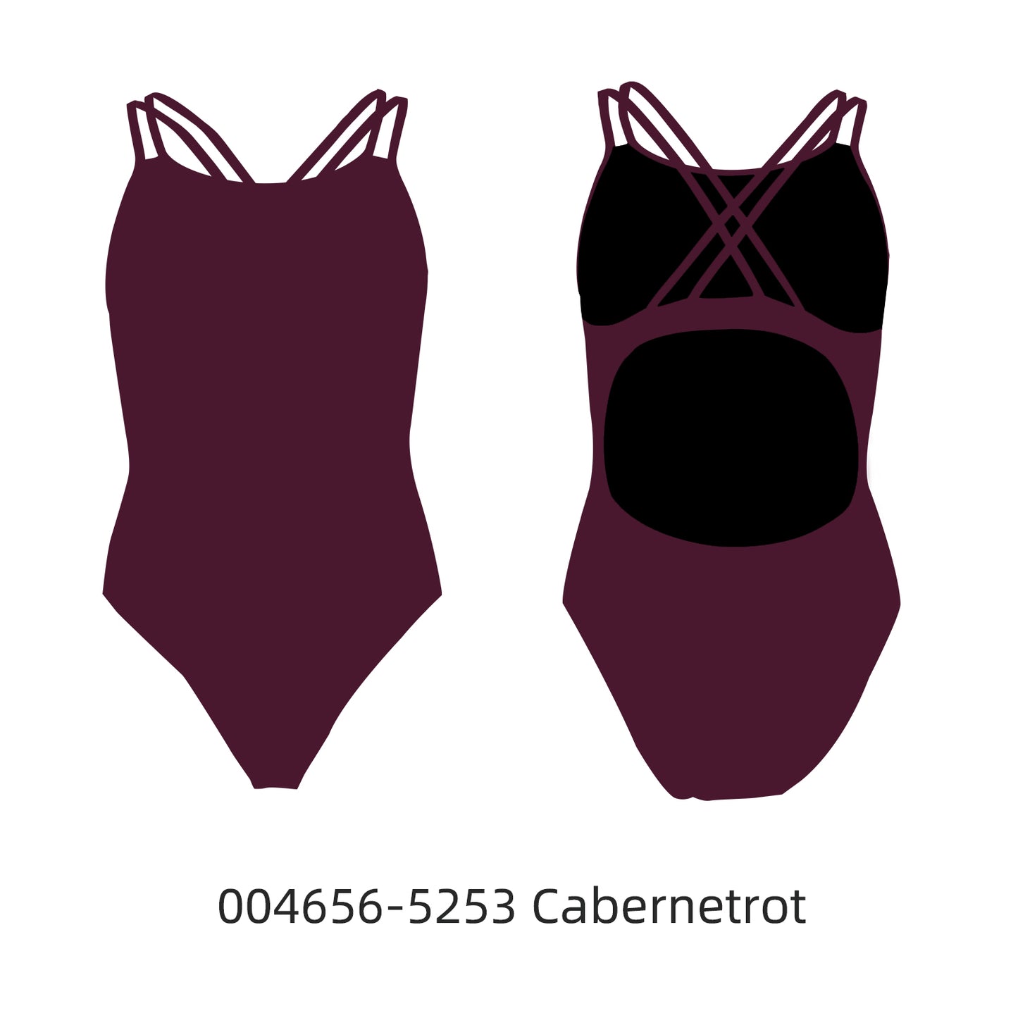 Famos 004656 Woman Double X-BACK Swimsuit Individuelle Badeanzüge