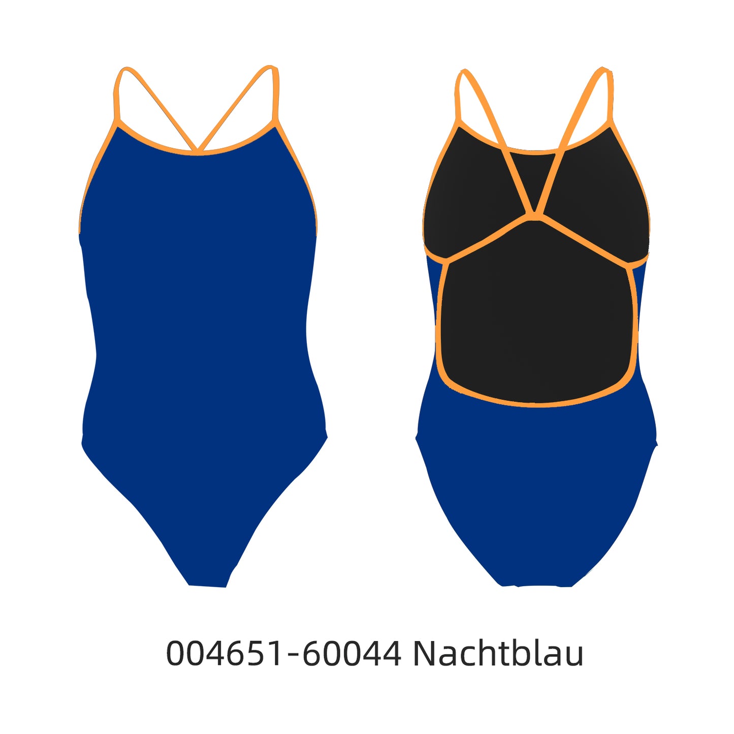Famos 004651 Woman TWO-COLOR OPEN-BACK Swimsuit Individuelle Badeanzüge