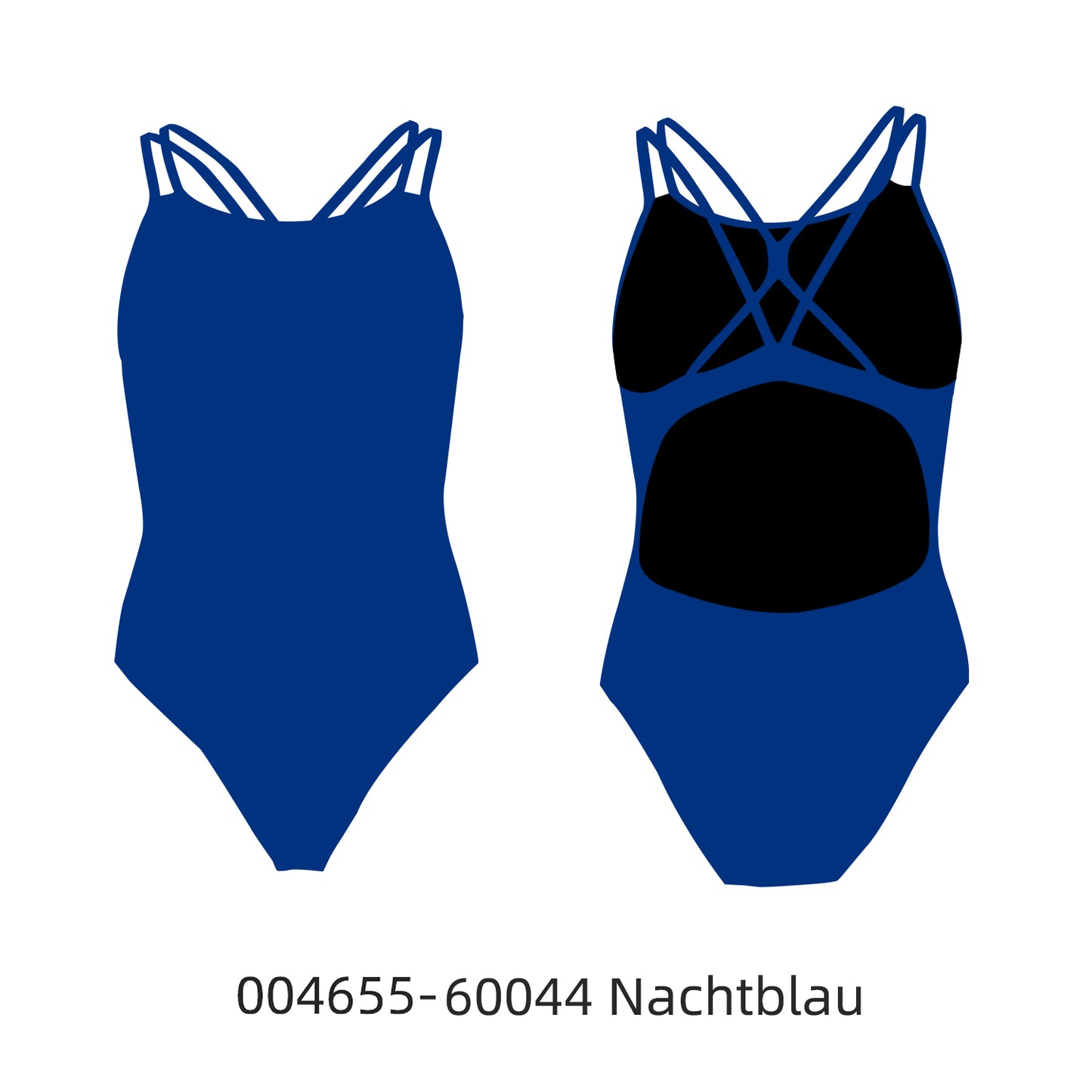 Famos 004655 Woman Double Cross X-BACK Swimsuit Individuelle Badeanzüge