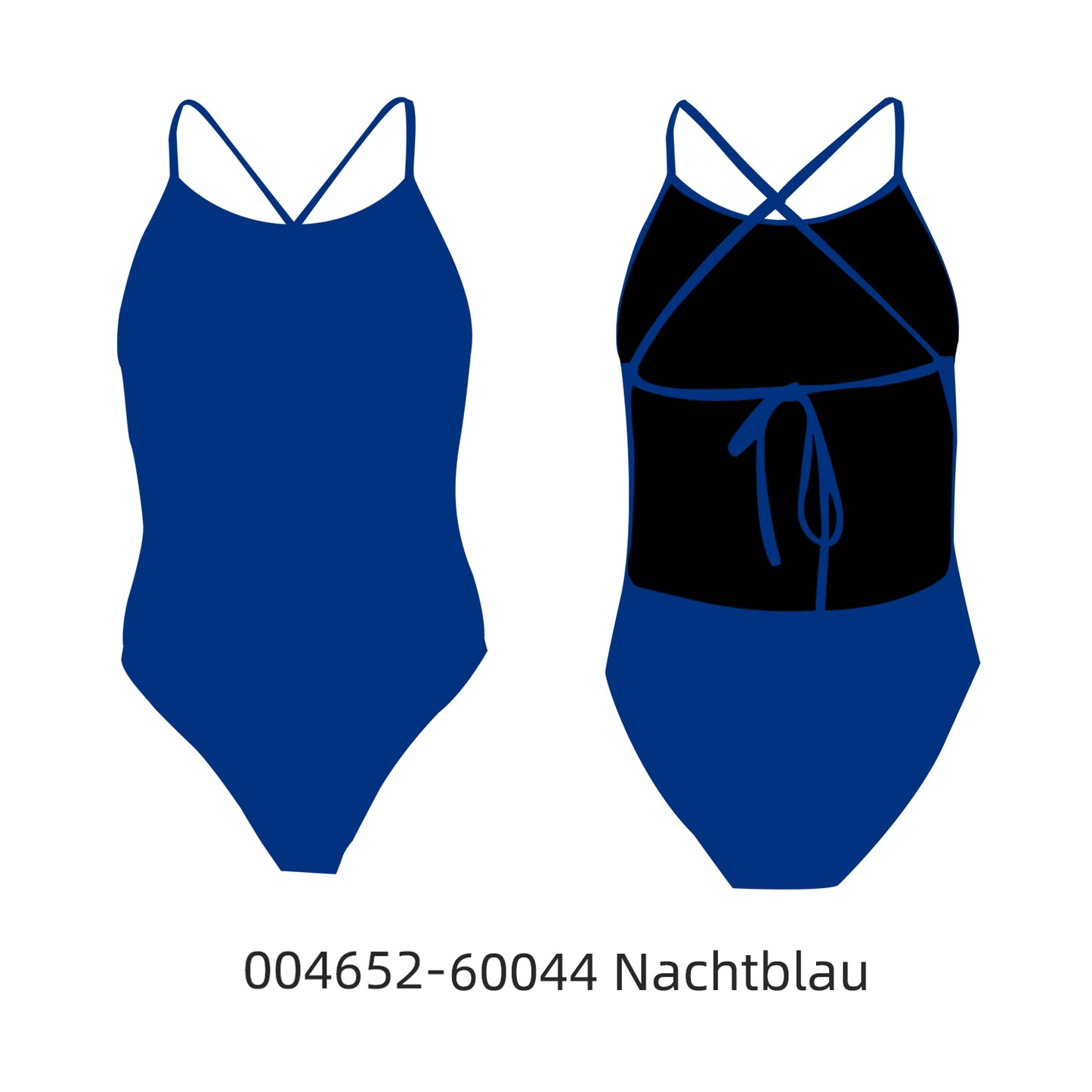 Famos 004652 Woman SINCLE-COLOR TIE-BACK Swimsuit Individuelle Badeanzüge