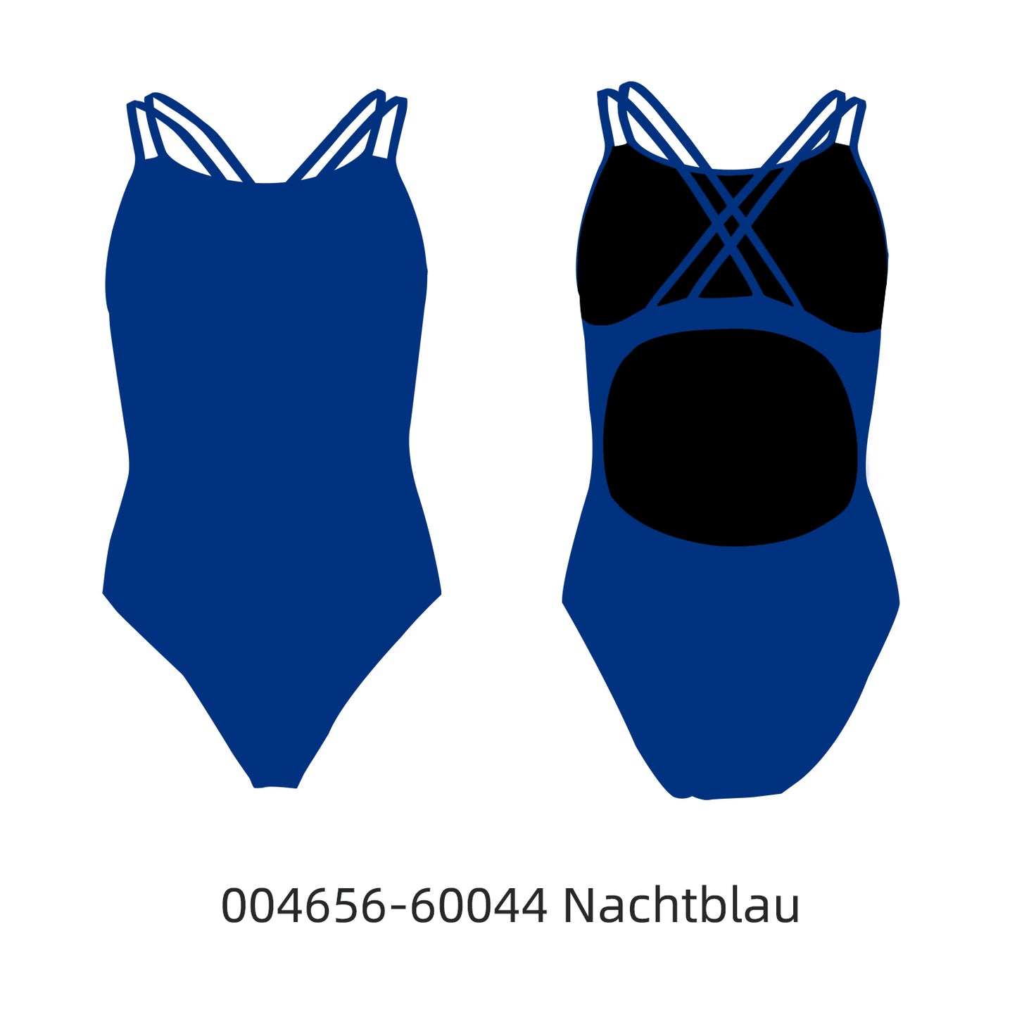 Famos 004656 Woman Double X-BACK Swimsuit Individuelle Badeanzüge