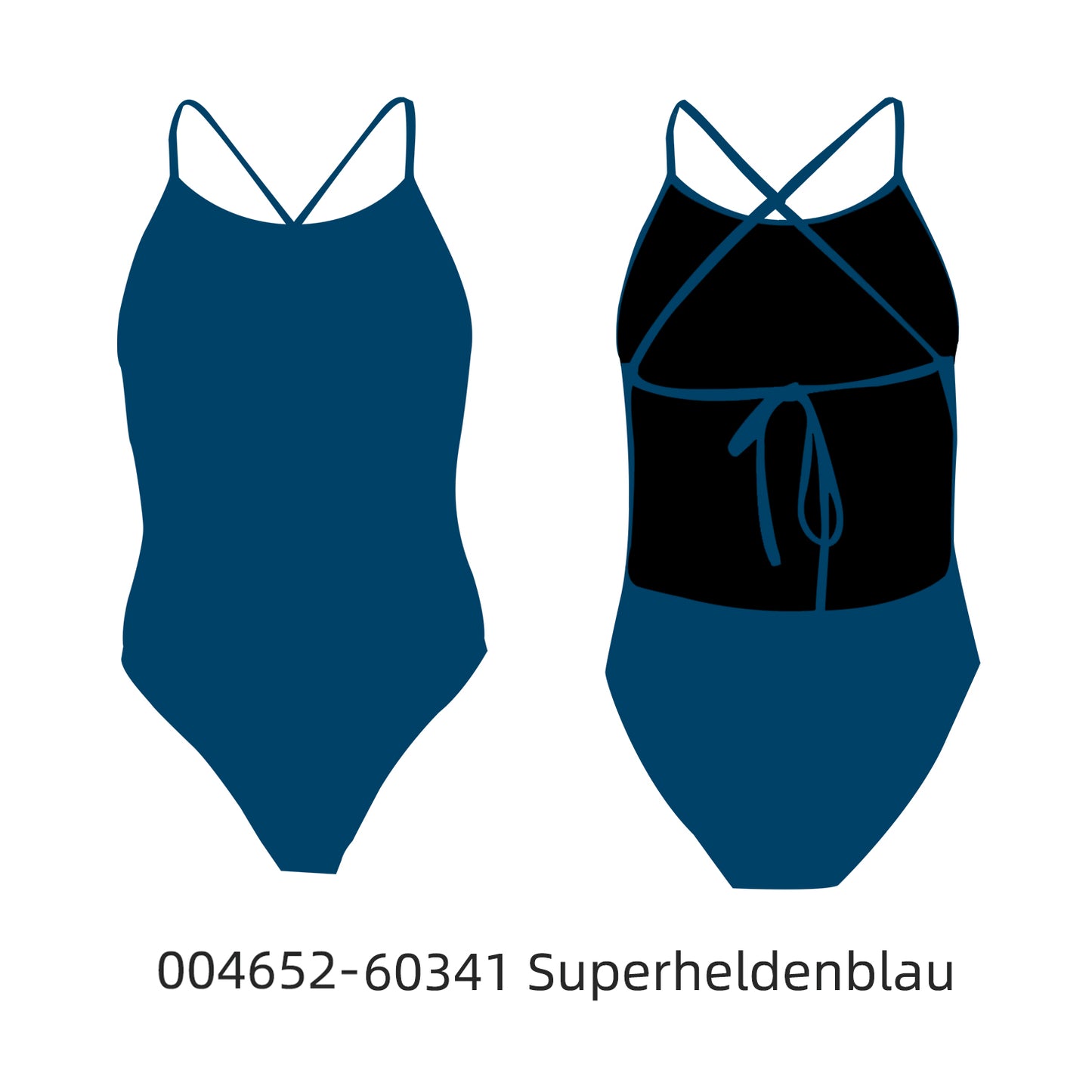 Famos 004652 Woman SINCLE-COLOR TIE-BACK Swimsuit Individuelle Badeanzüge