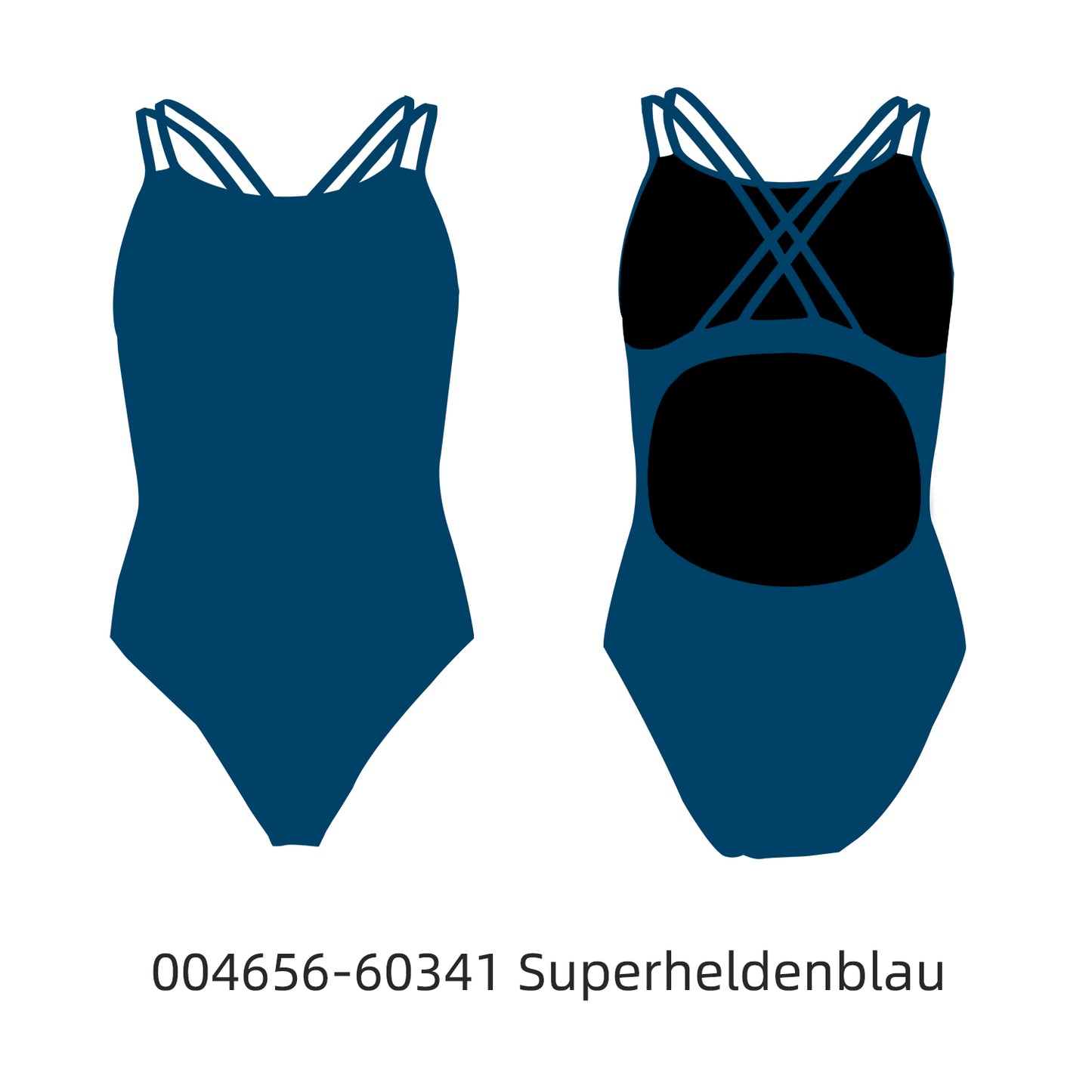 Famos 004656 Woman Double X-BACK Swimsuit Individuelle Badeanzüge
