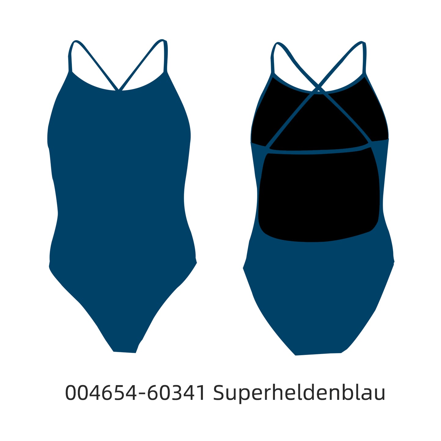 Famos 004654 Woman X-BACK DUAL-STRAP Swimsuit Individuelle Badeanzüge
