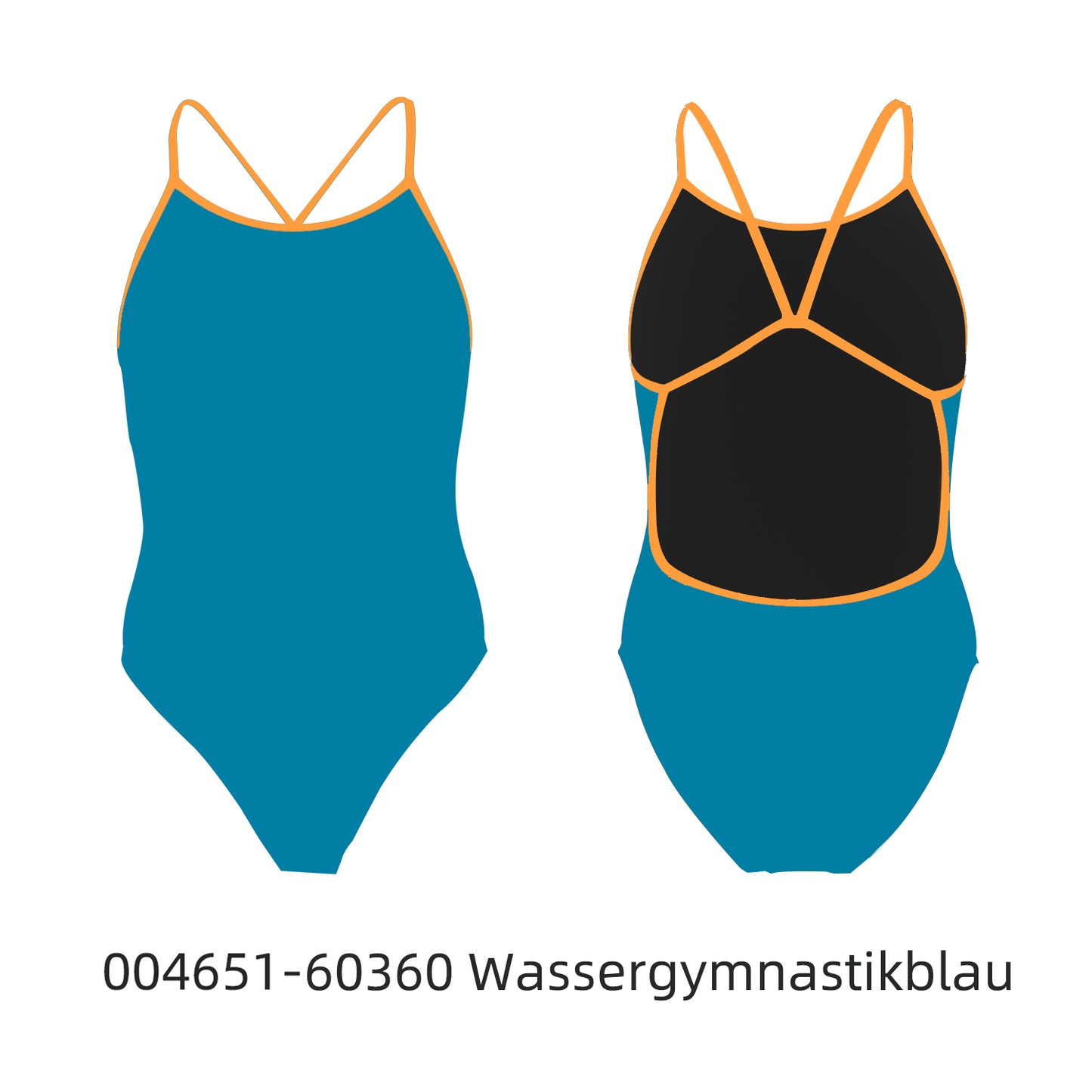 Famos 004651 Woman TWO-COLOR OPEN-BACK Swimsuit Individuelle Badeanzüge