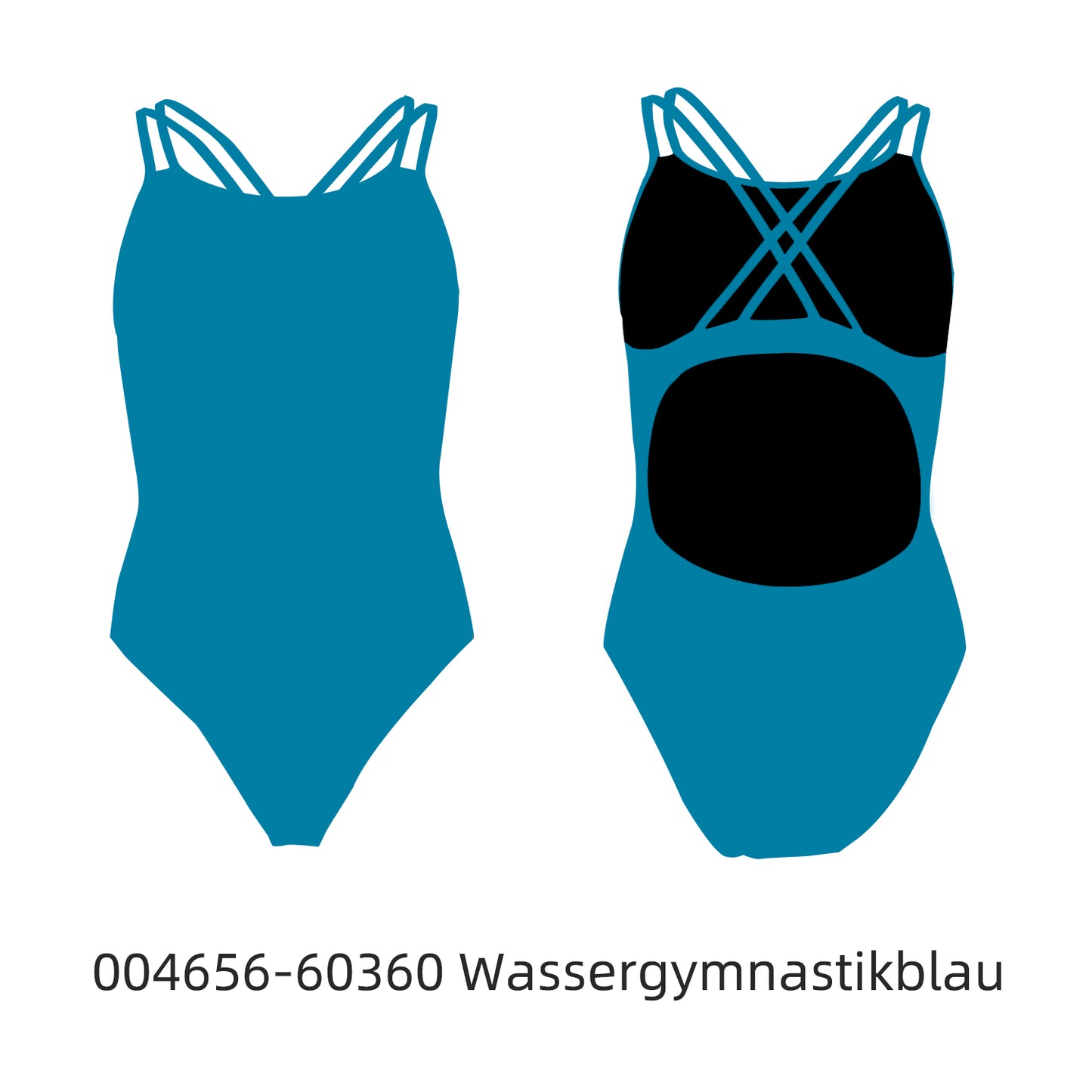 Famos 004656 Woman Double X-BACK Swimsuit Individuelle Badeanzüge