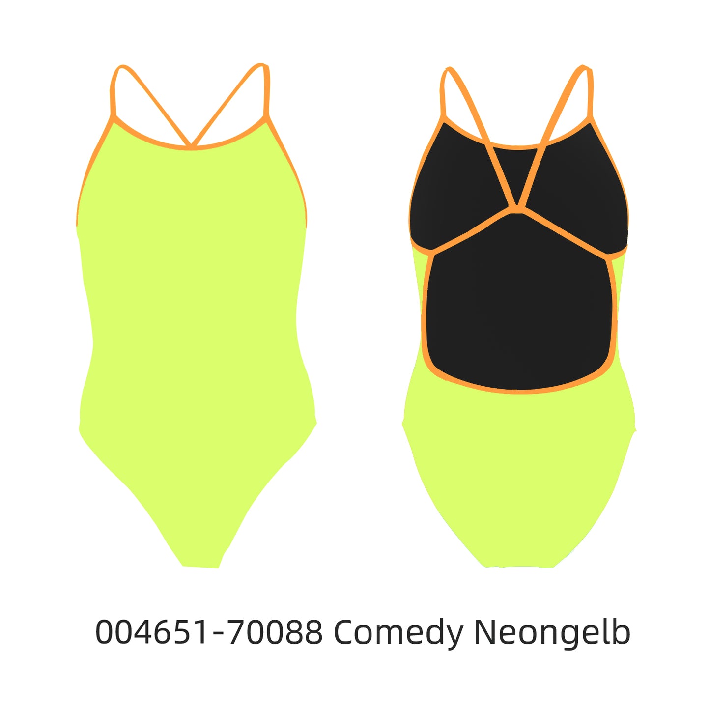 Famos 004651 Woman TWO-COLOR OPEN-BACK Swimsuit Individuelle Badeanzüge