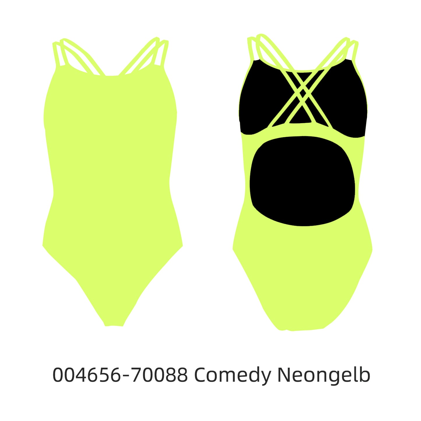 Famos 004656 Woman Double X-BACK Swimsuit Individuelle Badeanzüge
