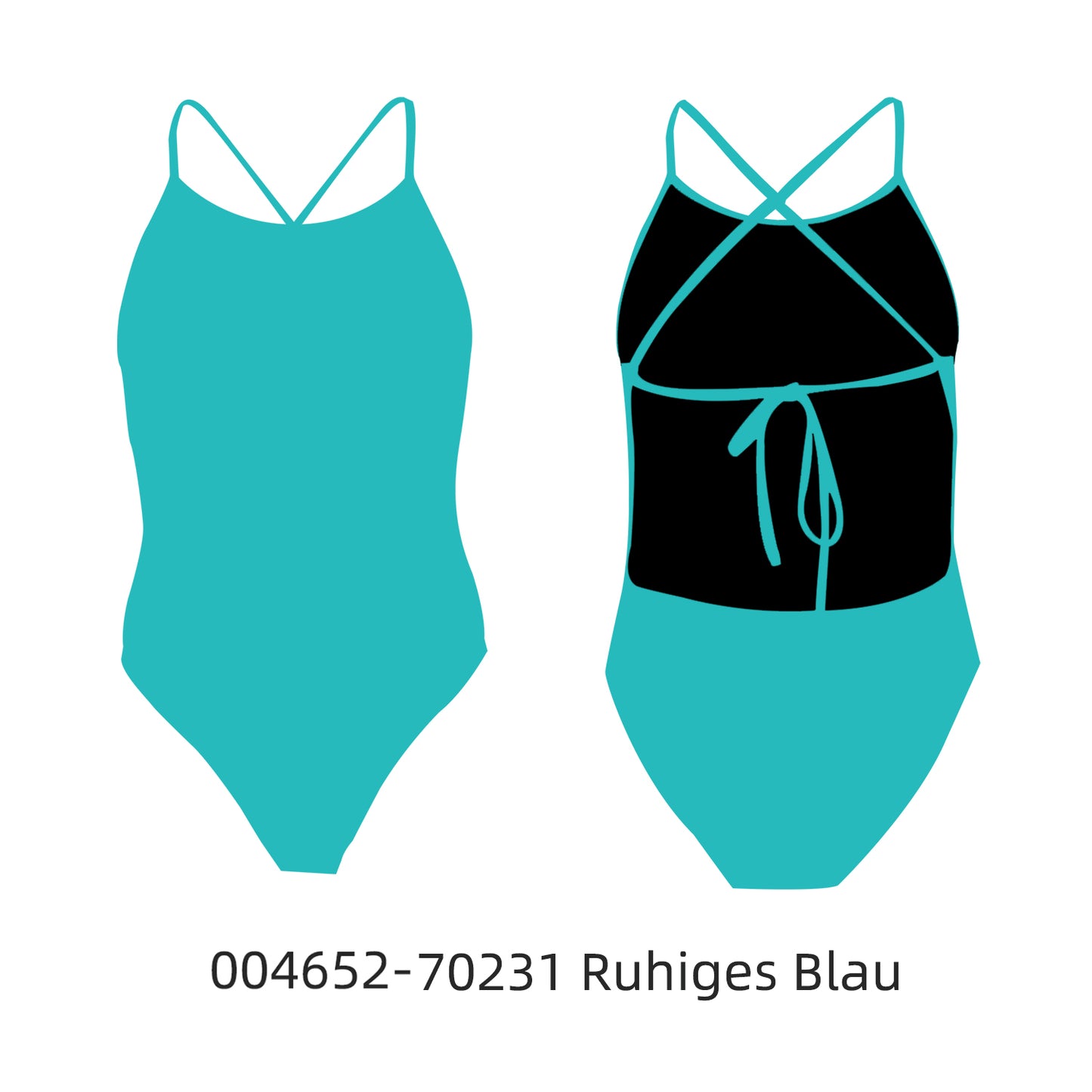Famos 004652 Woman SINCLE-COLOR TIE-BACK Swimsuit Individuelle Badeanzüge