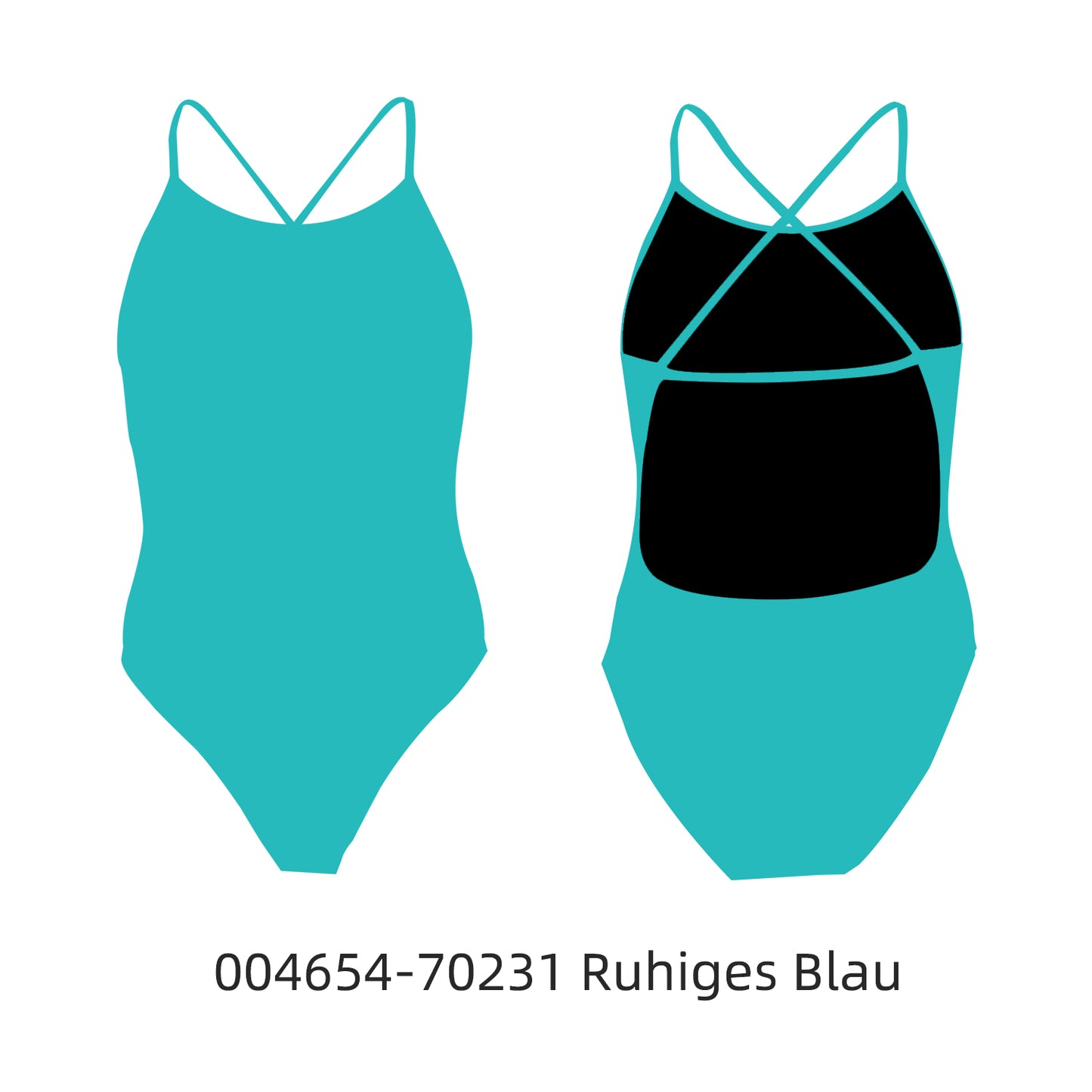 Famos 004654 Woman X-BACK DUAL-STRAP Swimsuit Individuelle Badeanzüge