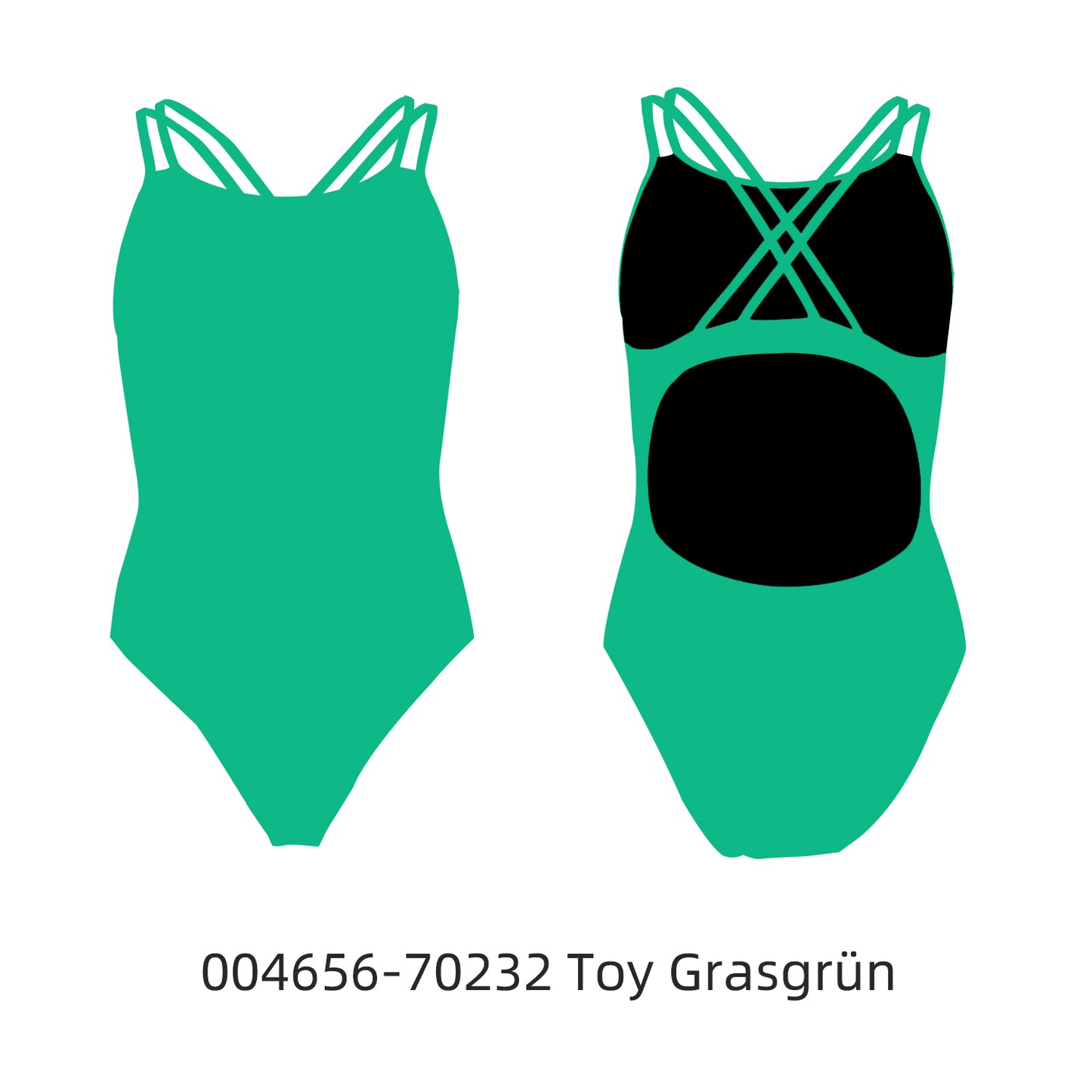 Famos 004656 Woman Double X-BACK Swimsuit Individuelle Badeanzüge
