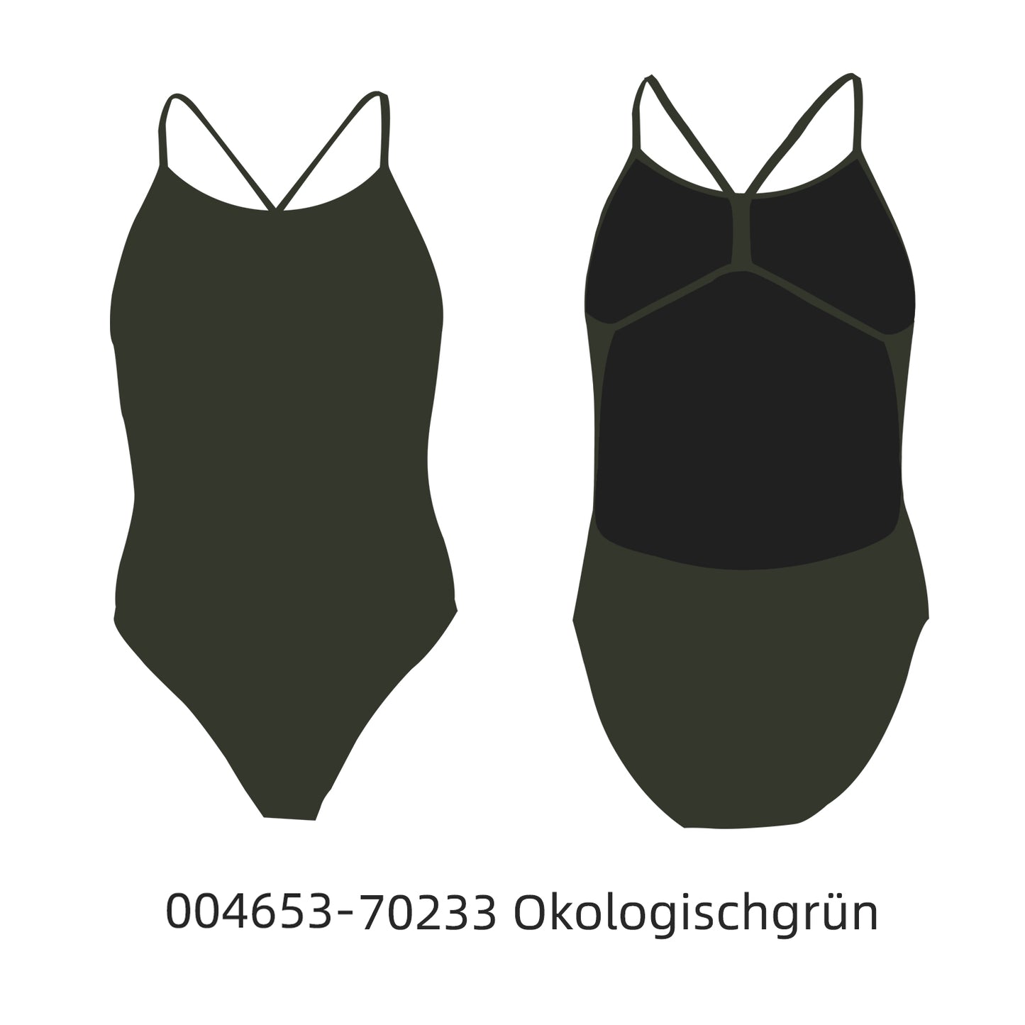 Famos 004653 Woman ONE-COLOR OPEN-BACK Swimsuit Individuelle Badeanzüge