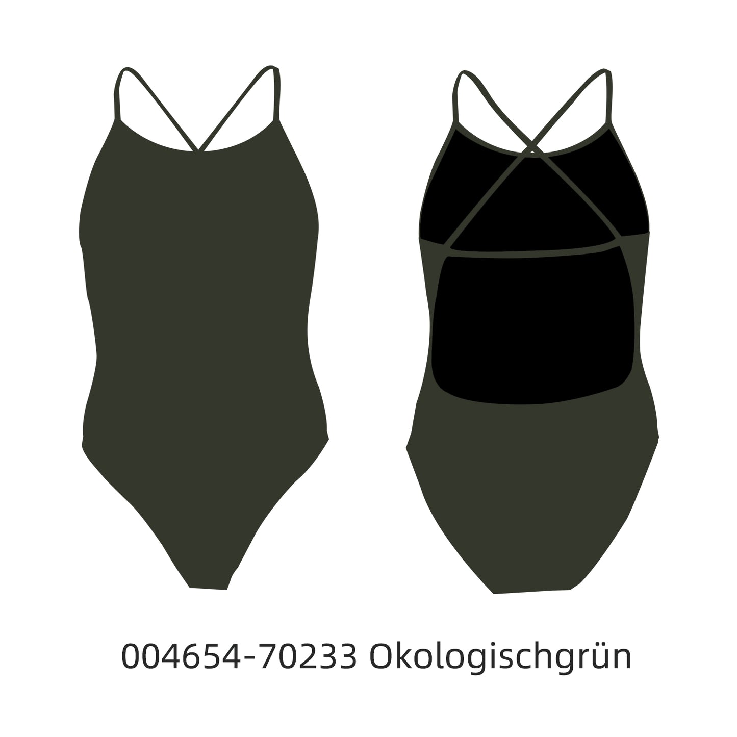Famos 004654 Woman X-BACK DUAL-STRAP Swimsuit Individuelle Badeanzüge