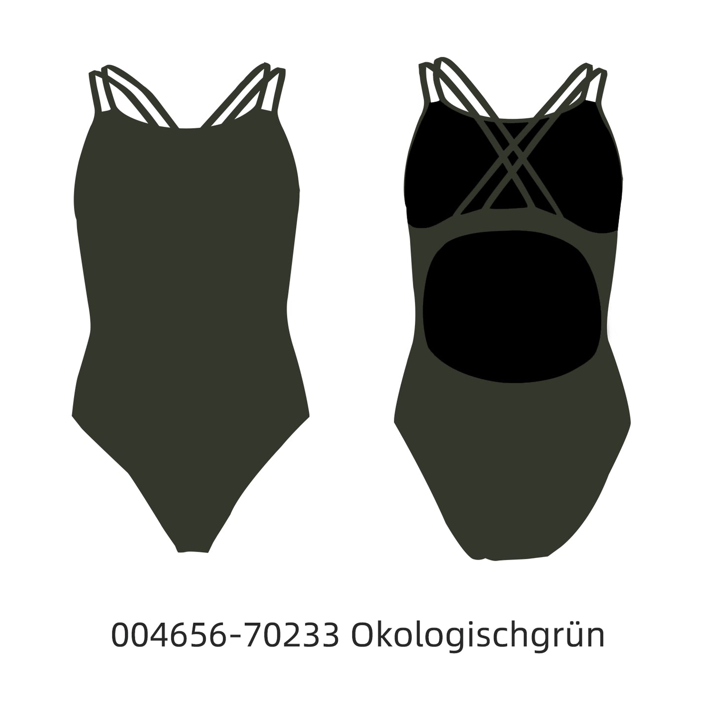 Famos 004656 Woman Double X-BACK Swimsuit Individuelle Badeanzüge