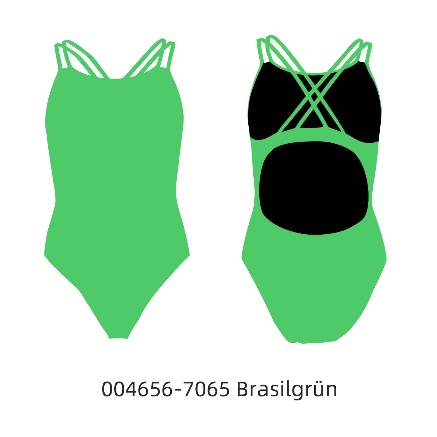 Famos 004656 Woman Double X-BACK Swimsuit Individuelle Badeanzüge