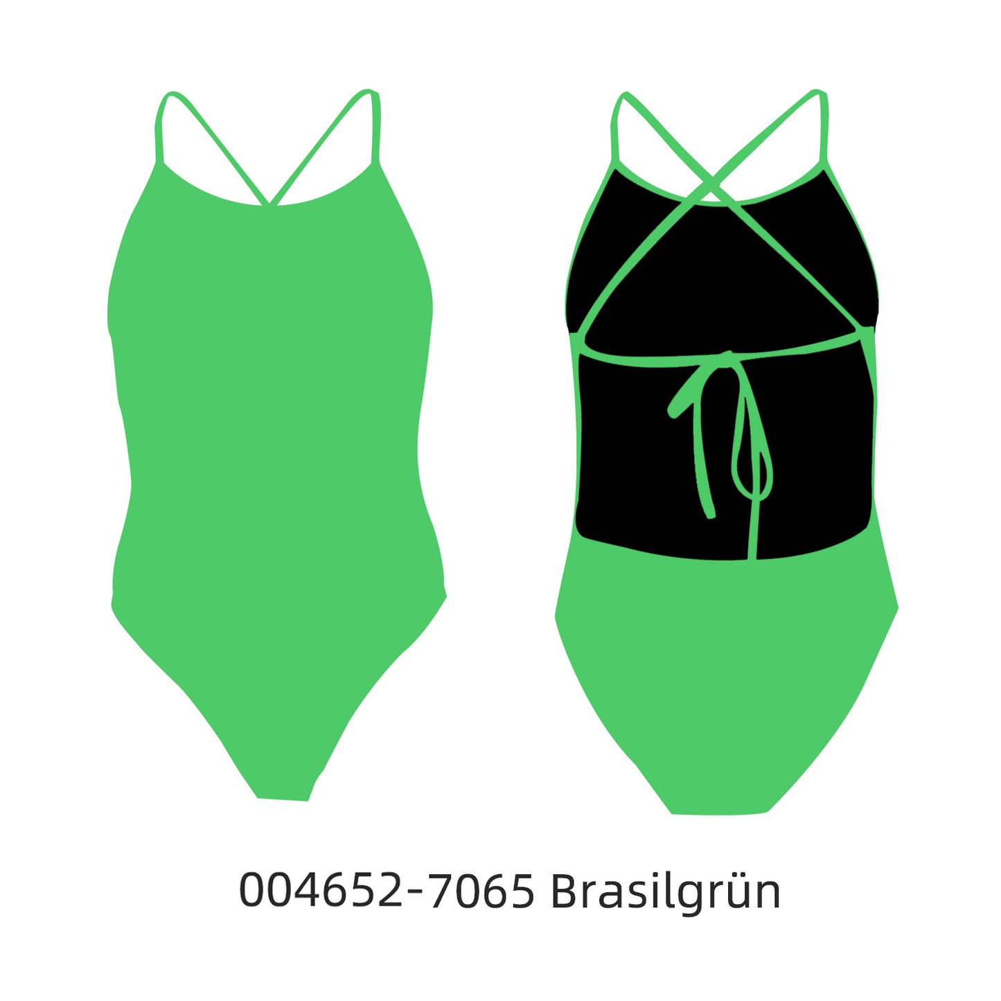 Famos 004652 Woman SINCLE-COLOR TIE-BACK Swimsuit Individuelle Badeanzüge
