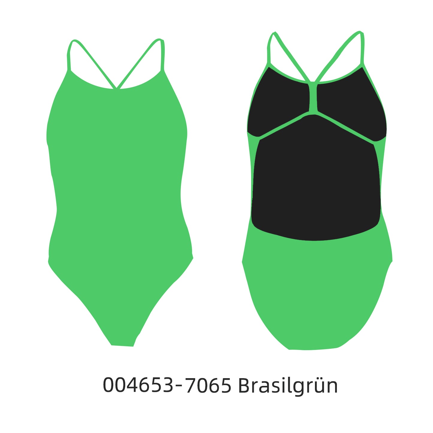 Famos 004653 Woman ONE-COLOR OPEN-BACK Swimsuit Individuelle Badeanzüge