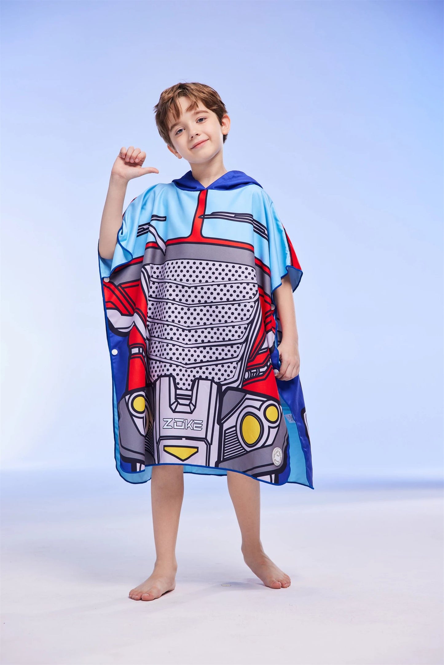 ZOKE Bademantel Transformers blau rot