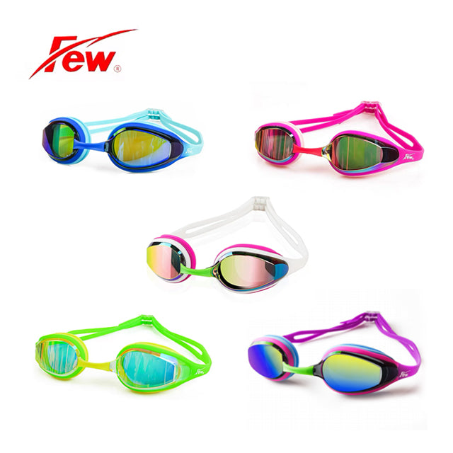 FEW Schwimmbrille Wettkampfbrille Mirror verspiegelt