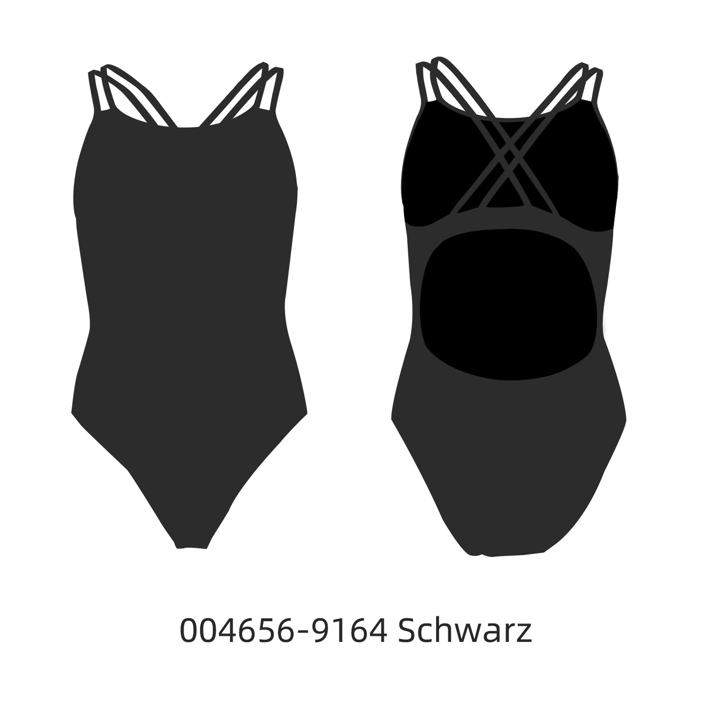 Famos 004656 Woman Double X-BACK Swimsuit Individuelle Badeanzüge