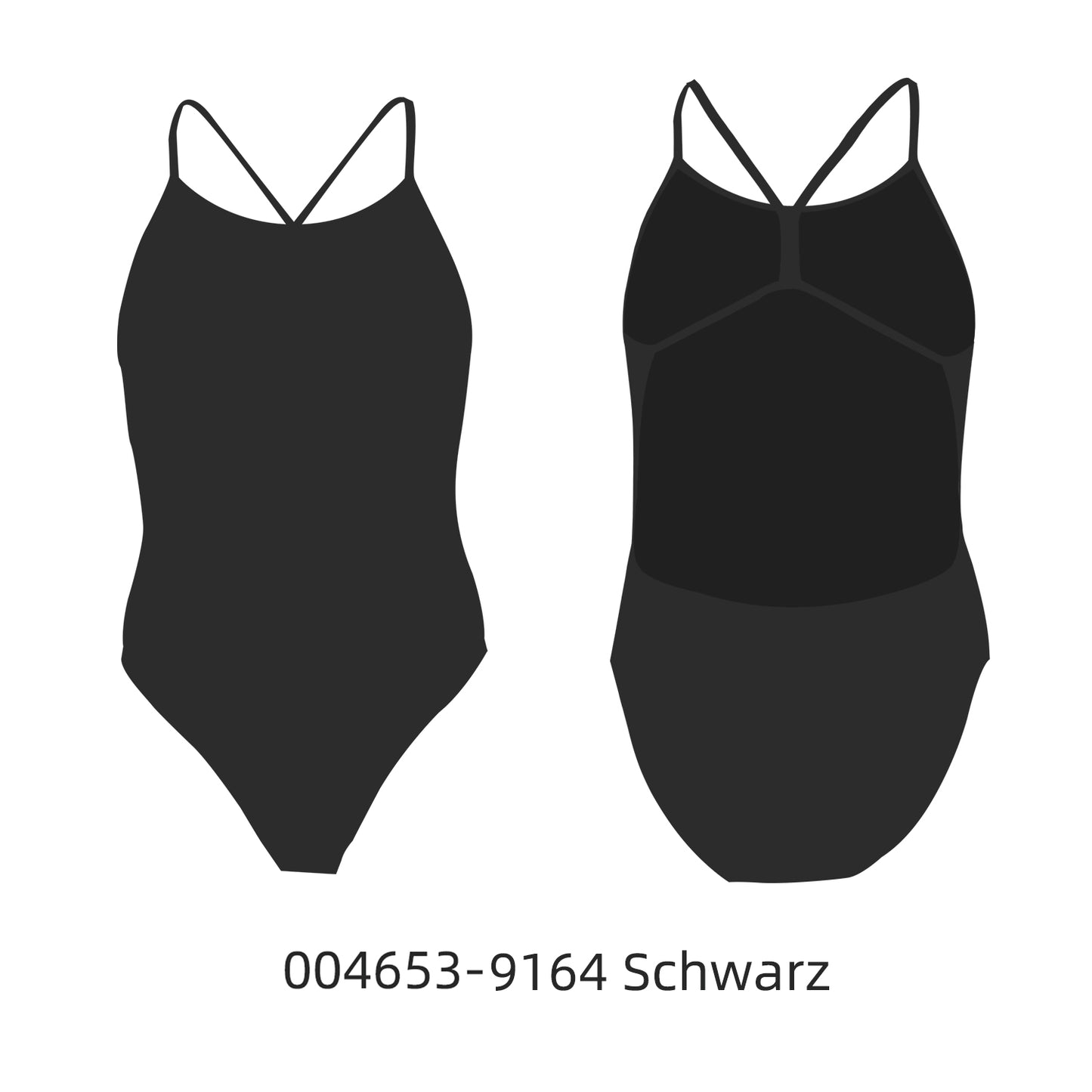 Famos 004653 Woman ONE-COLOR OPEN-BACK Swimsuit Individuelle Badeanzüge